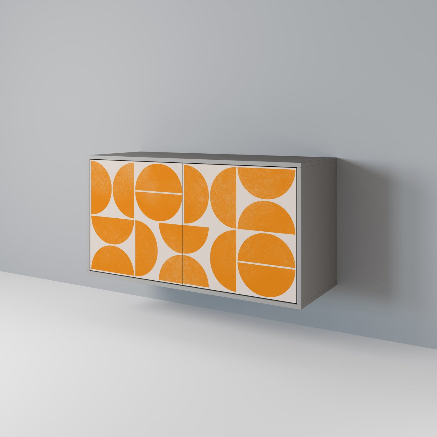 Credenza a 2 ante RECURRING DREAMS in finitura grigia