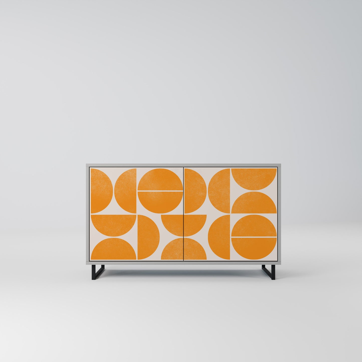 Credenza a 2 ante RECURRING DREAMS in finitura grigia