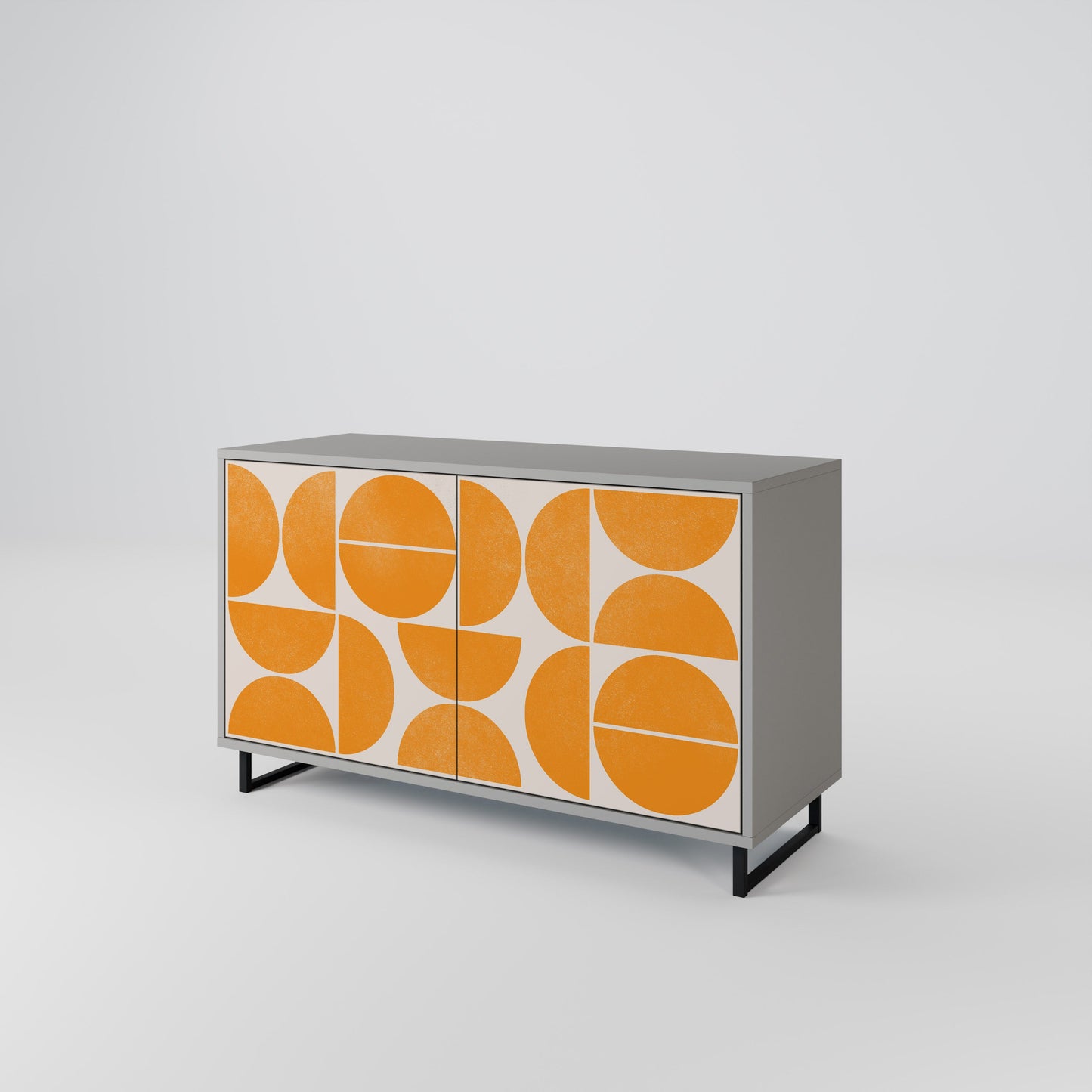 Credenza a 2 ante RECURRING DREAMS in finitura grigia