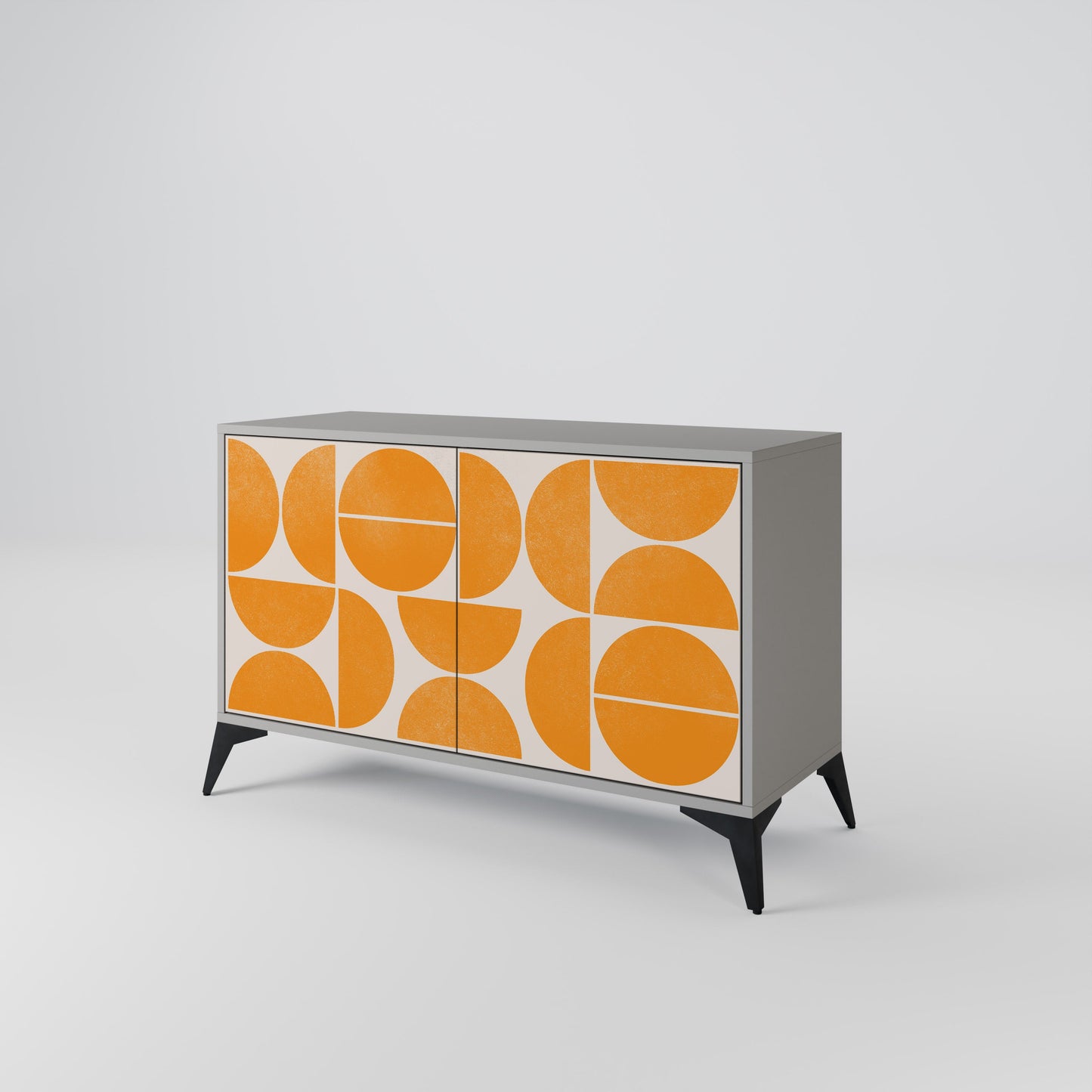 Credenza a 2 ante RECURRING DREAMS in finitura grigia