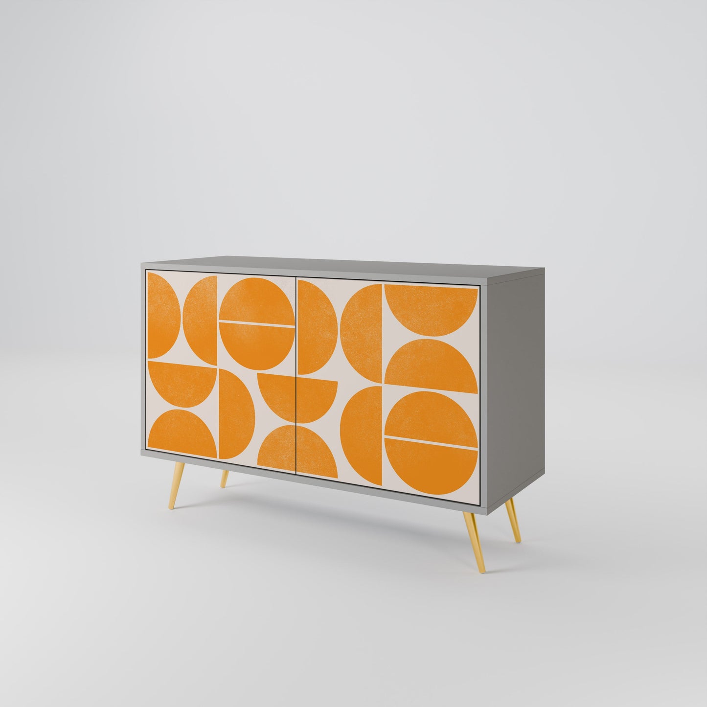 Credenza a 2 ante RECURRING DREAMS in finitura grigia