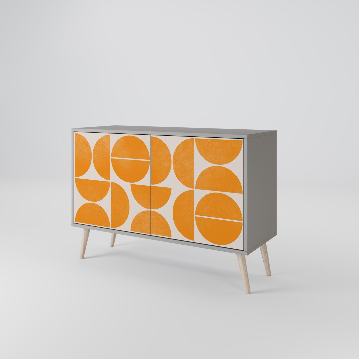 Credenza a 2 ante RECURRING DREAMS in finitura grigia