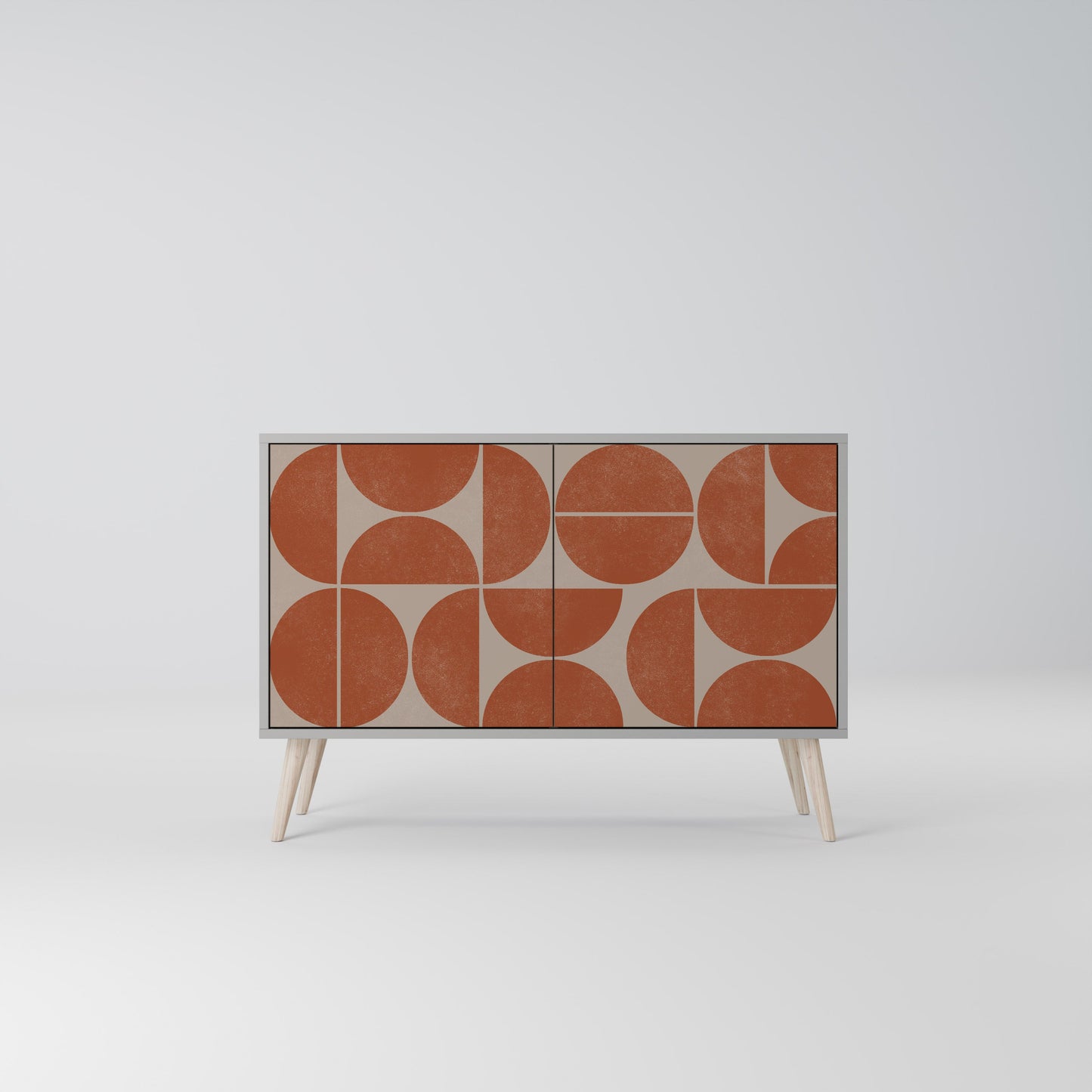 Credenza a 2 ante REPETITION COMPULSION in finitura grigia
