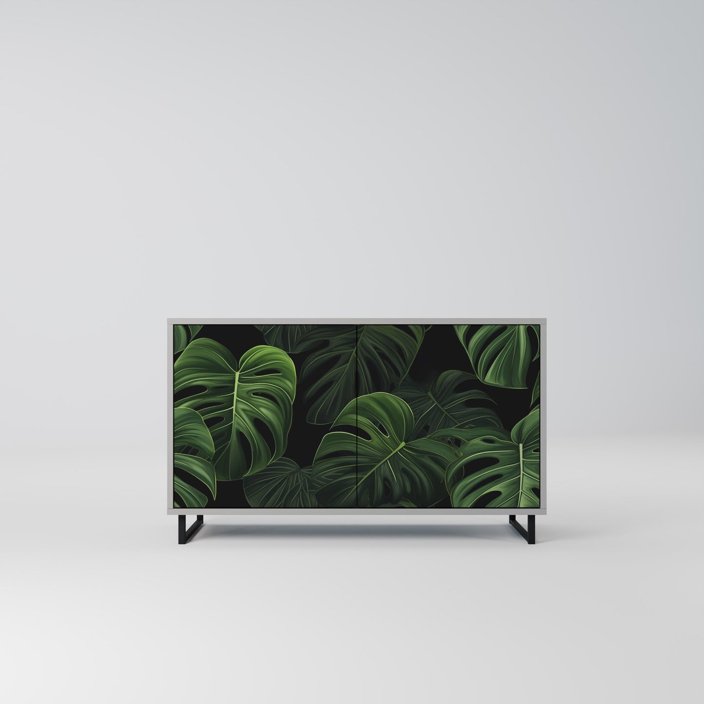 INFINITE MONSTERA 2-Door Sideboard in Grey Finish