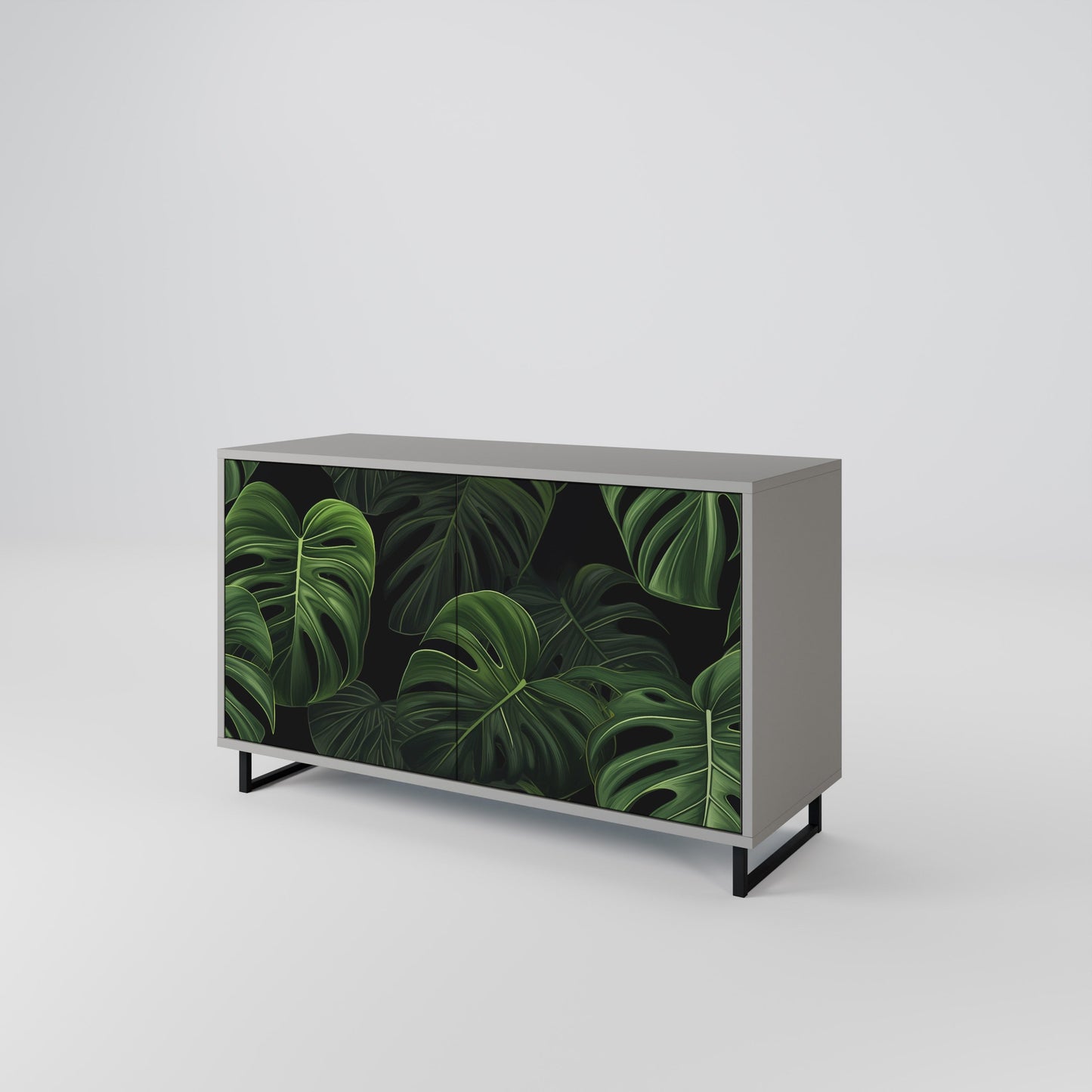 INFINITE MONSTERA 2-Door Sideboard in Grey Finish