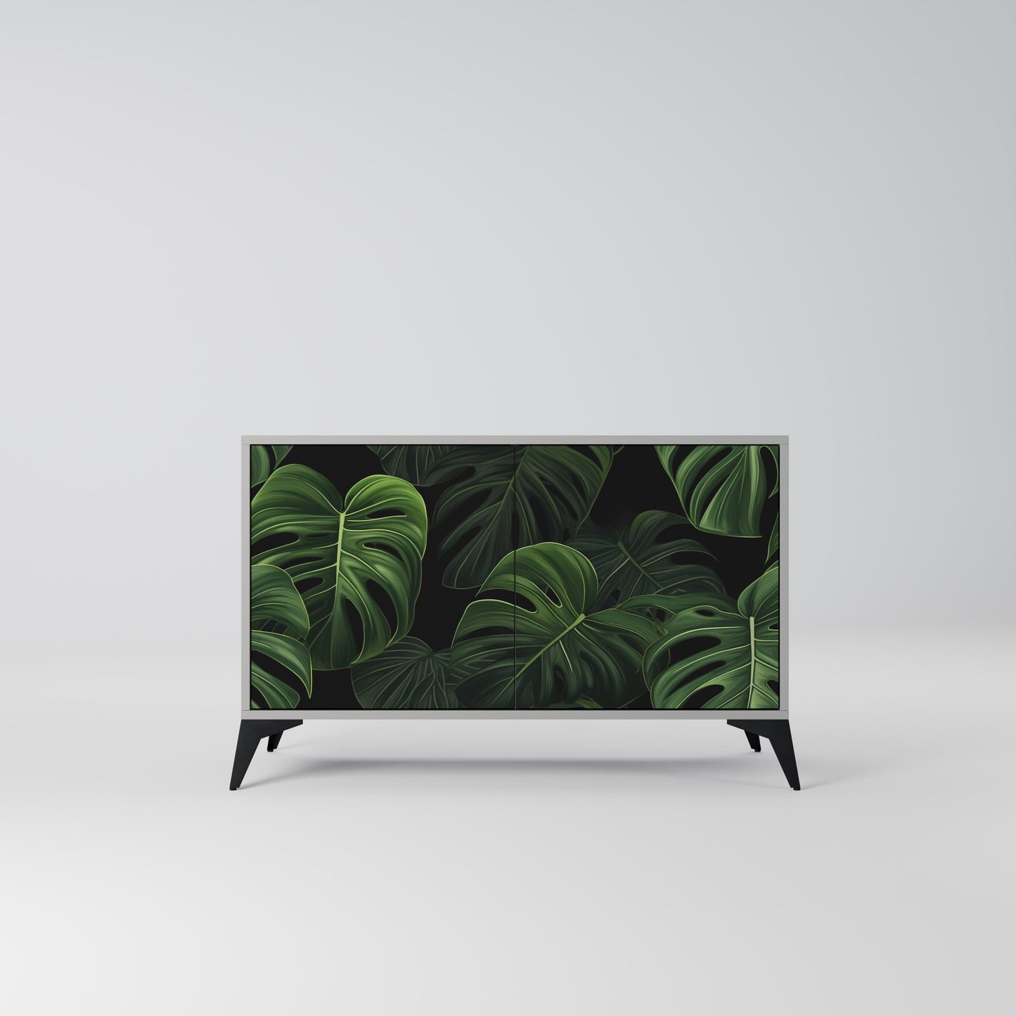 INFINITE MONSTERA 2-Door Sideboard in Grey Finish
