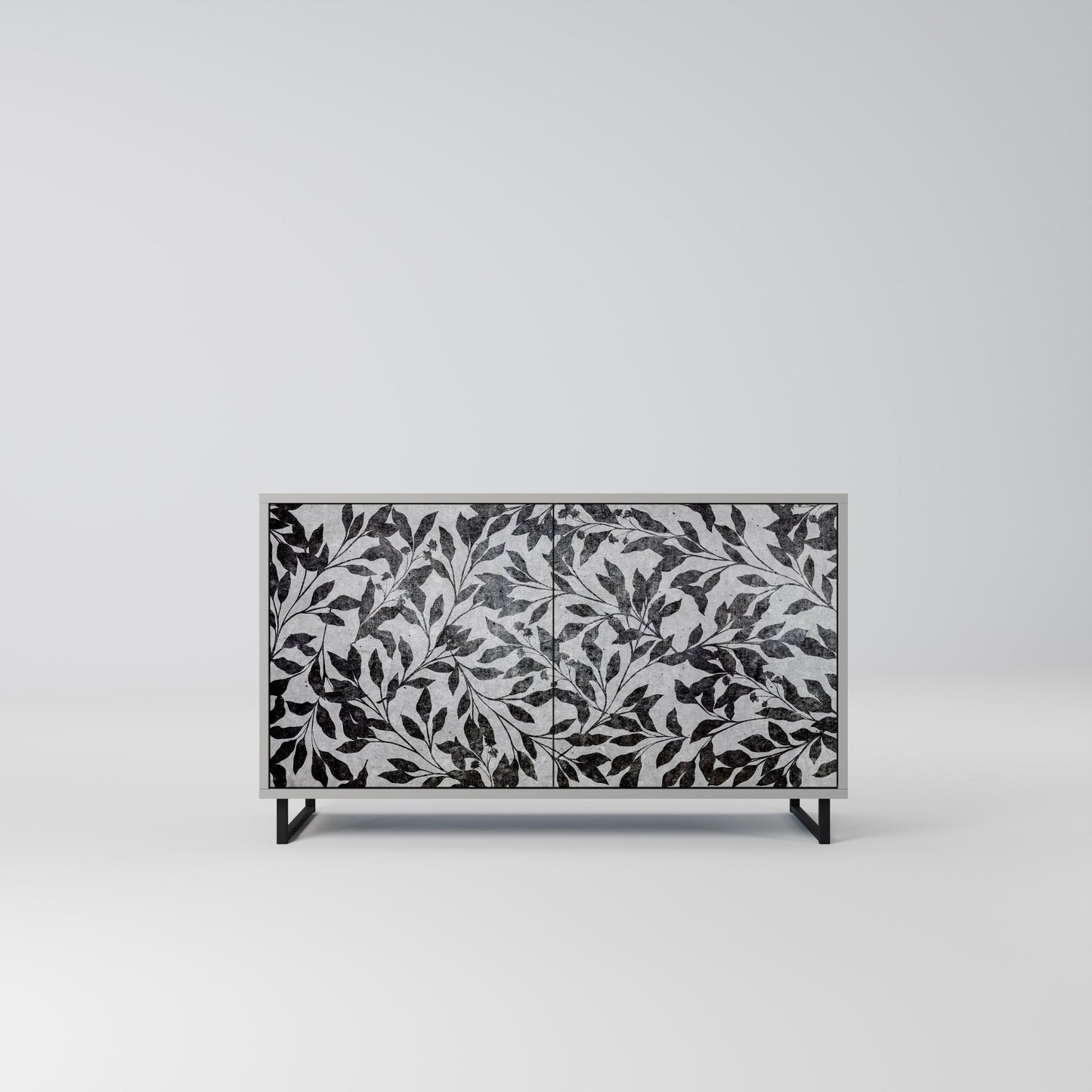 CHARCOAL SPROUT 2-Door Sideboard in Grey Finish