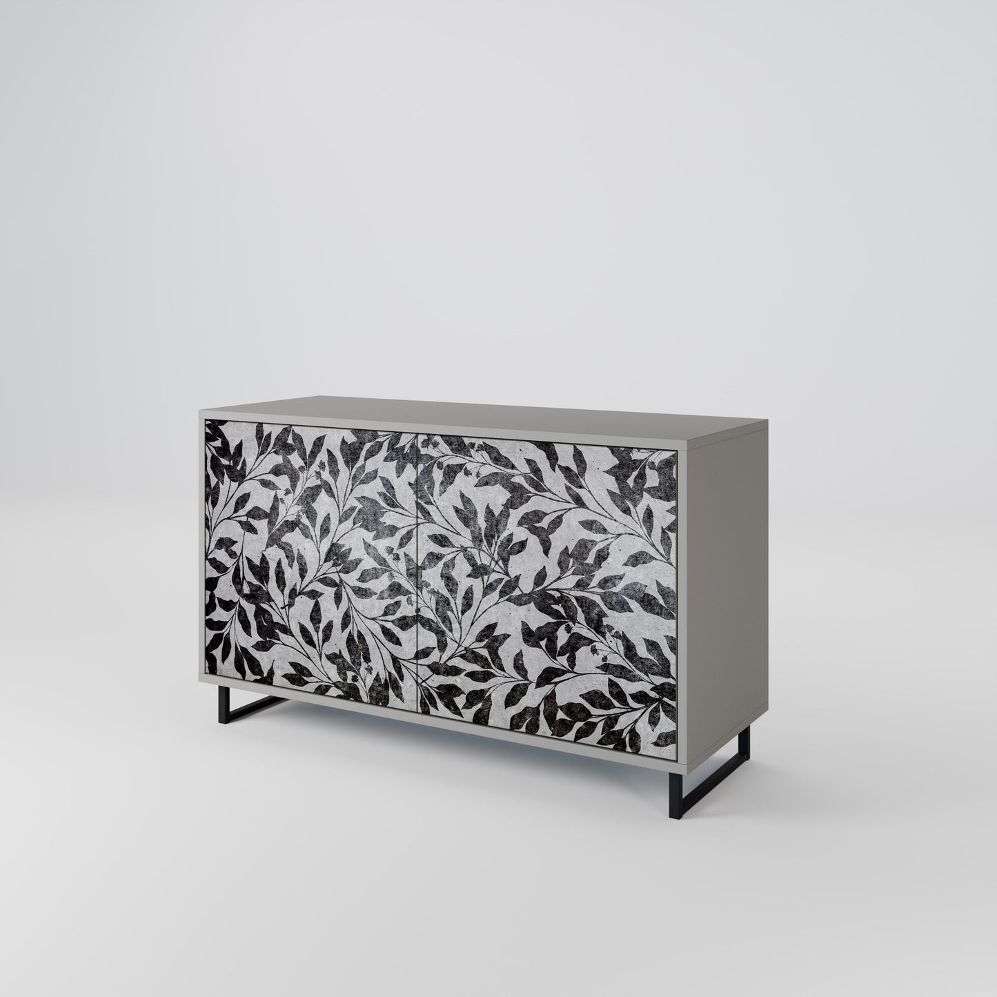 CHARCOAL SPROUT 2-Door Sideboard in Grey Finish
