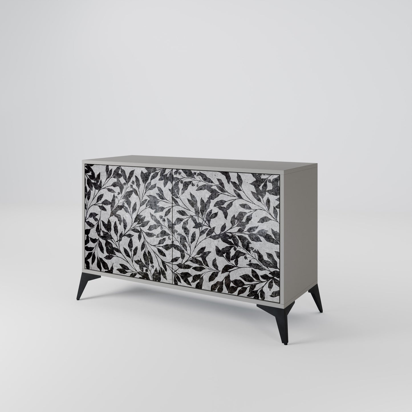 CHARCOAL SPROUT 2-Door Sideboard in Grey Finish