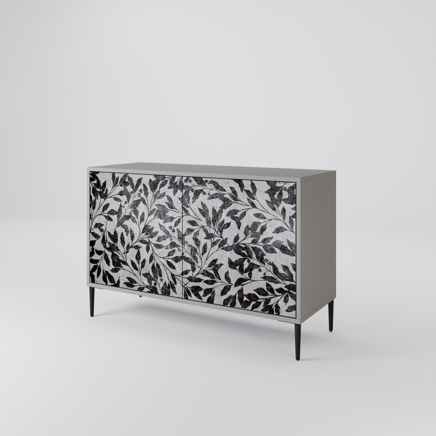CHARCOAL SPROUT 2-Door Sideboard in Grey Finish