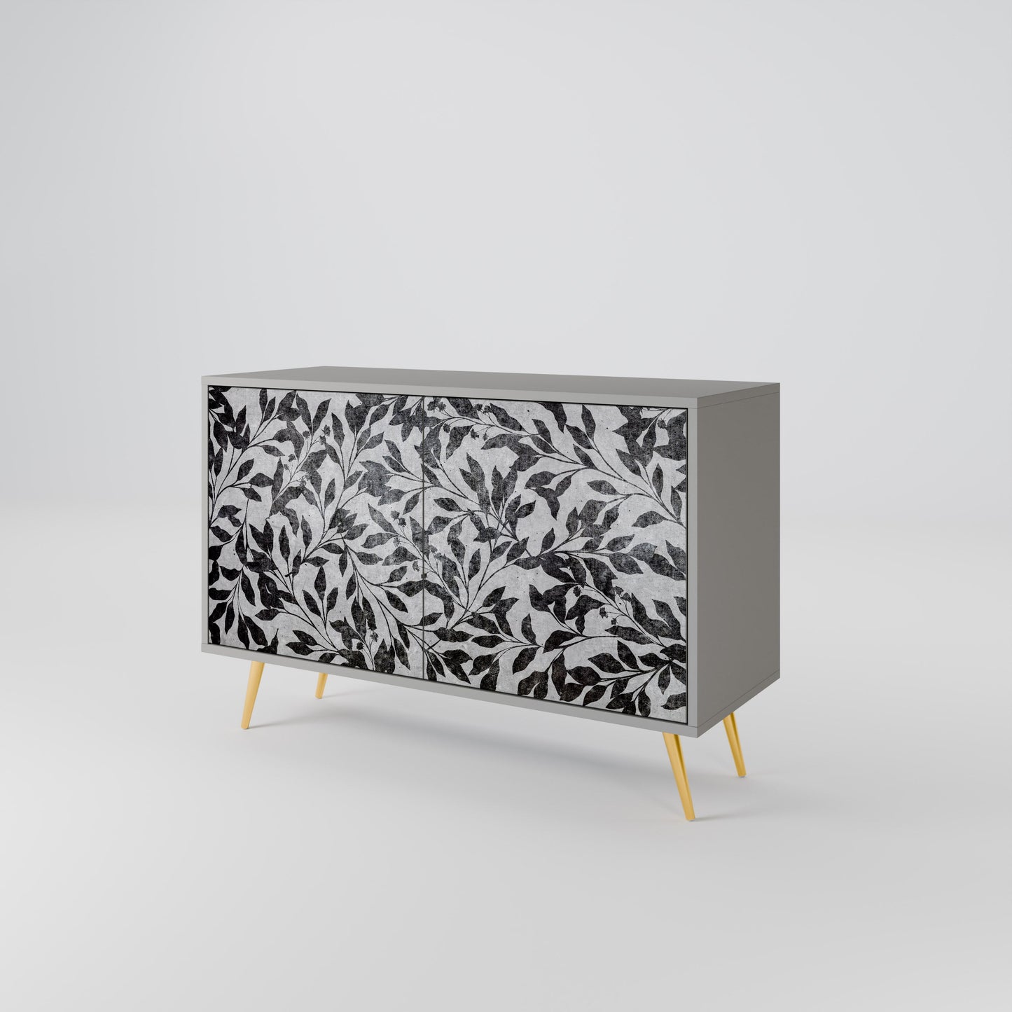 CHARCOAL SPROUT 2-Door Sideboard in Grey Finish