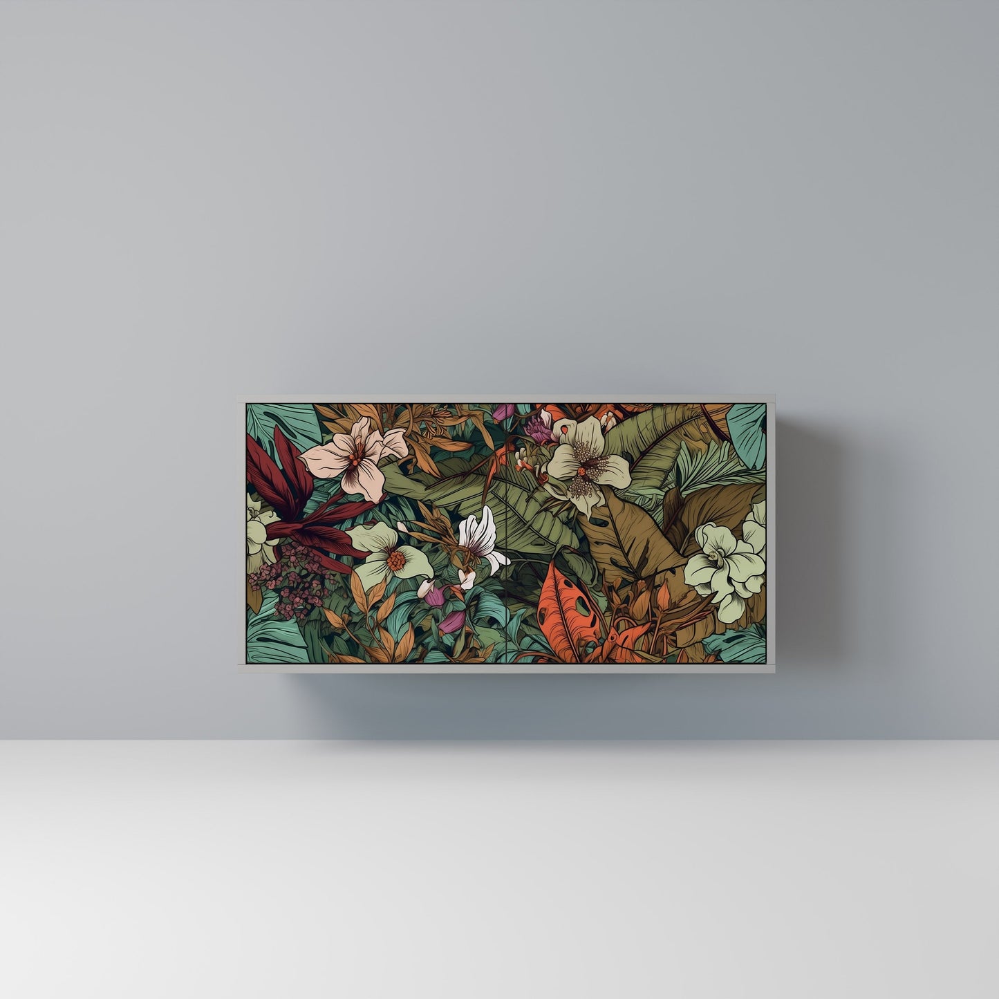 BOTANICAL EMERGENCE 2-Door Sideboard in Grey Finish