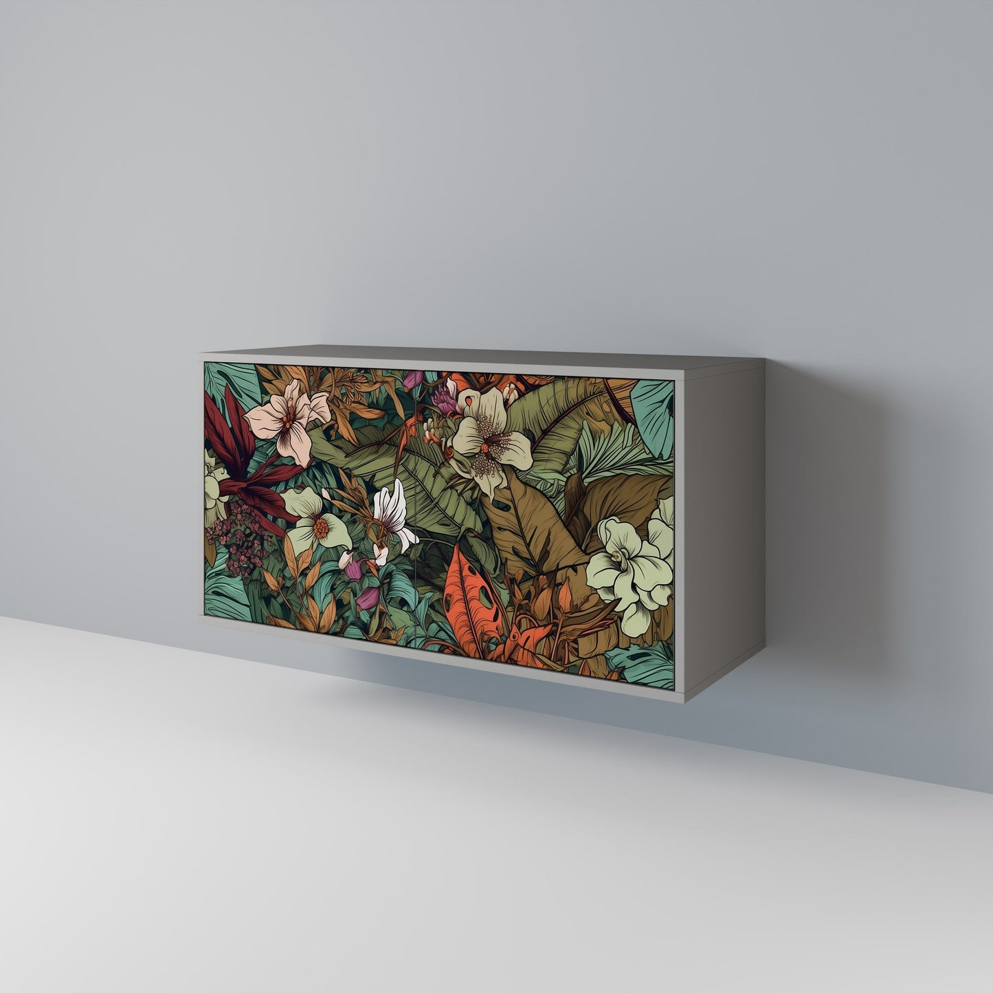 BOTANICAL EMERGENCE 2-Door Sideboard in Grey Finish
