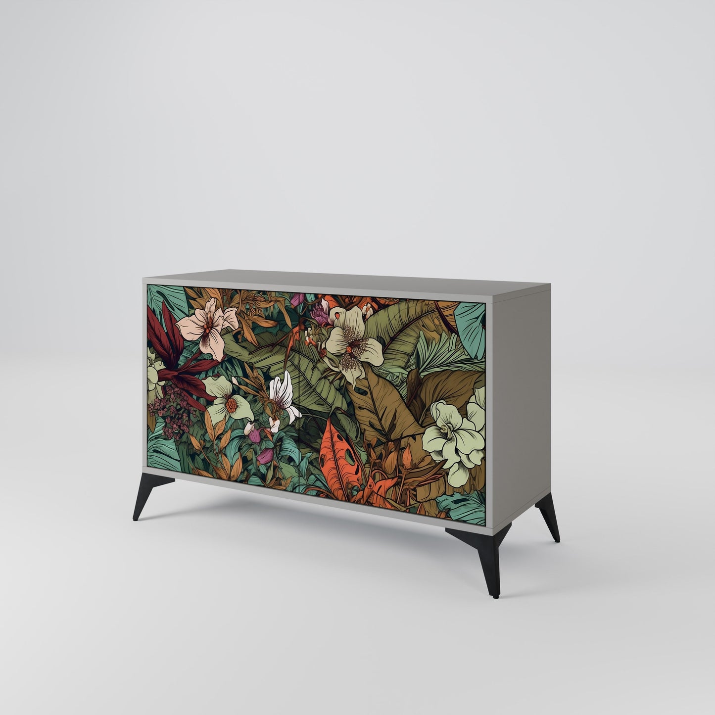 BOTANICAL EMERGENCE 2-Door Sideboard in Grey Finish