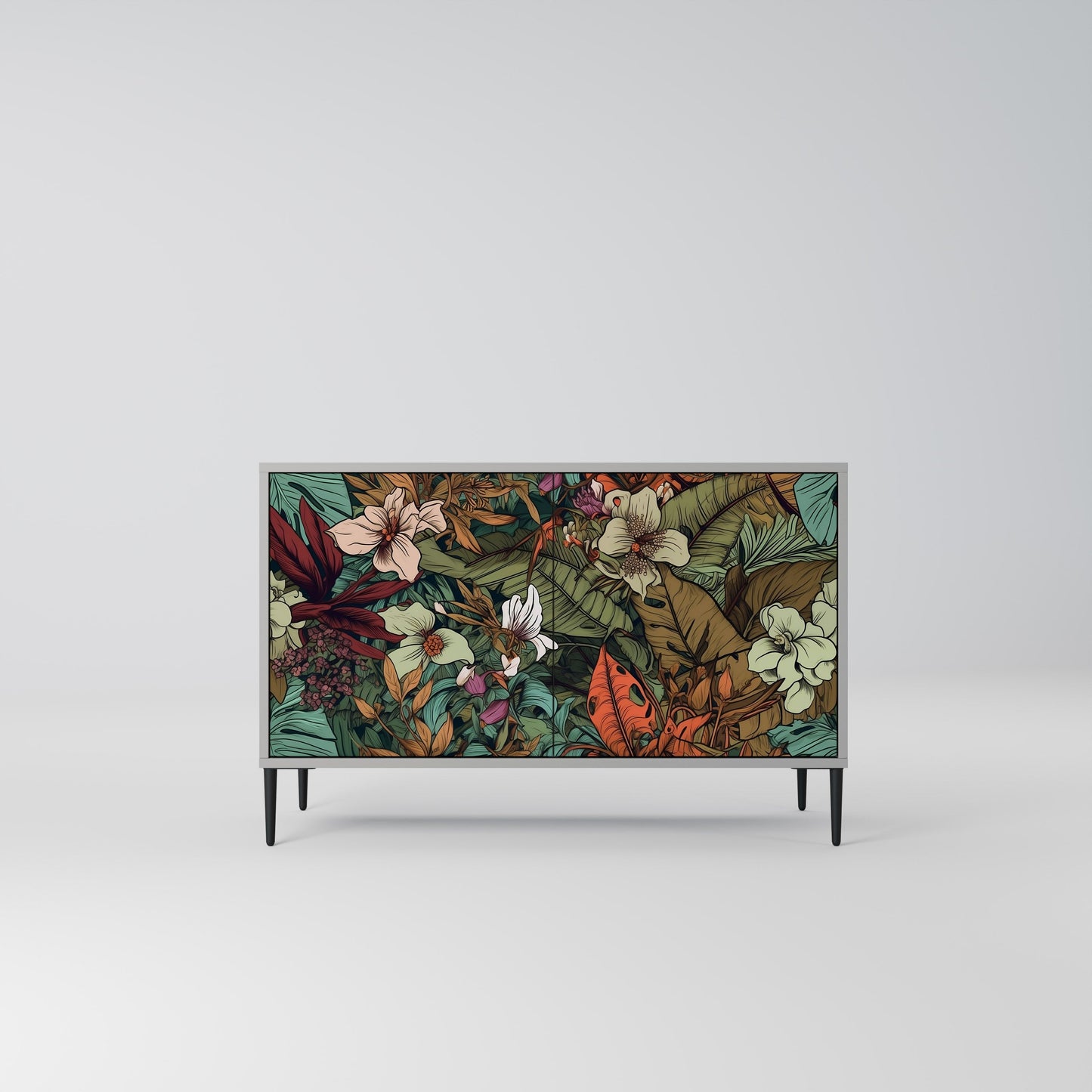 BOTANICAL EMERGENCE 2-Door Sideboard in Grey Finish