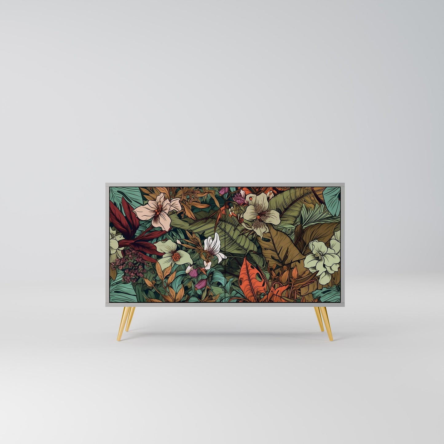BOTANICAL EMERGENCE 2-Door Sideboard in Grey Finish
