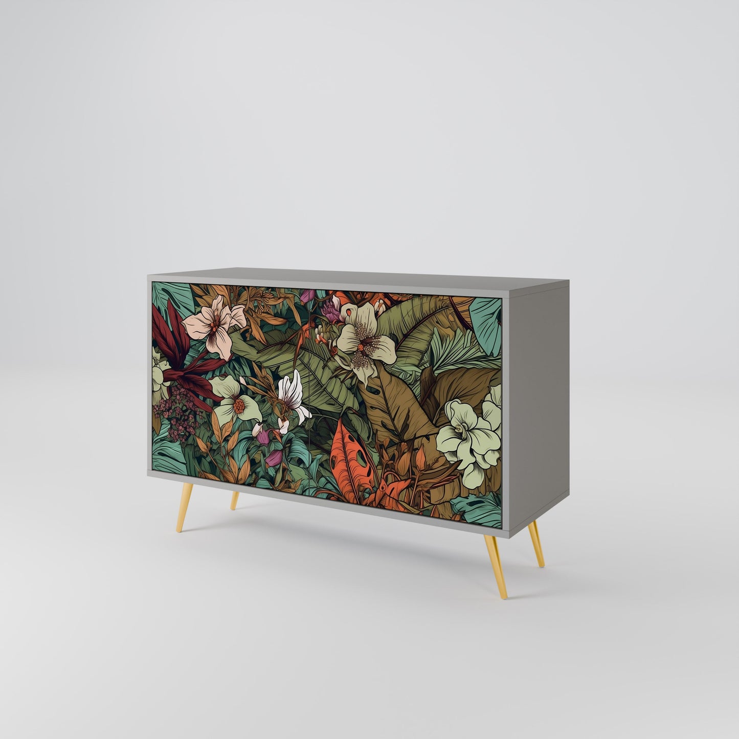BOTANICAL EMERGENCE 2-Door Sideboard in Grey Finish