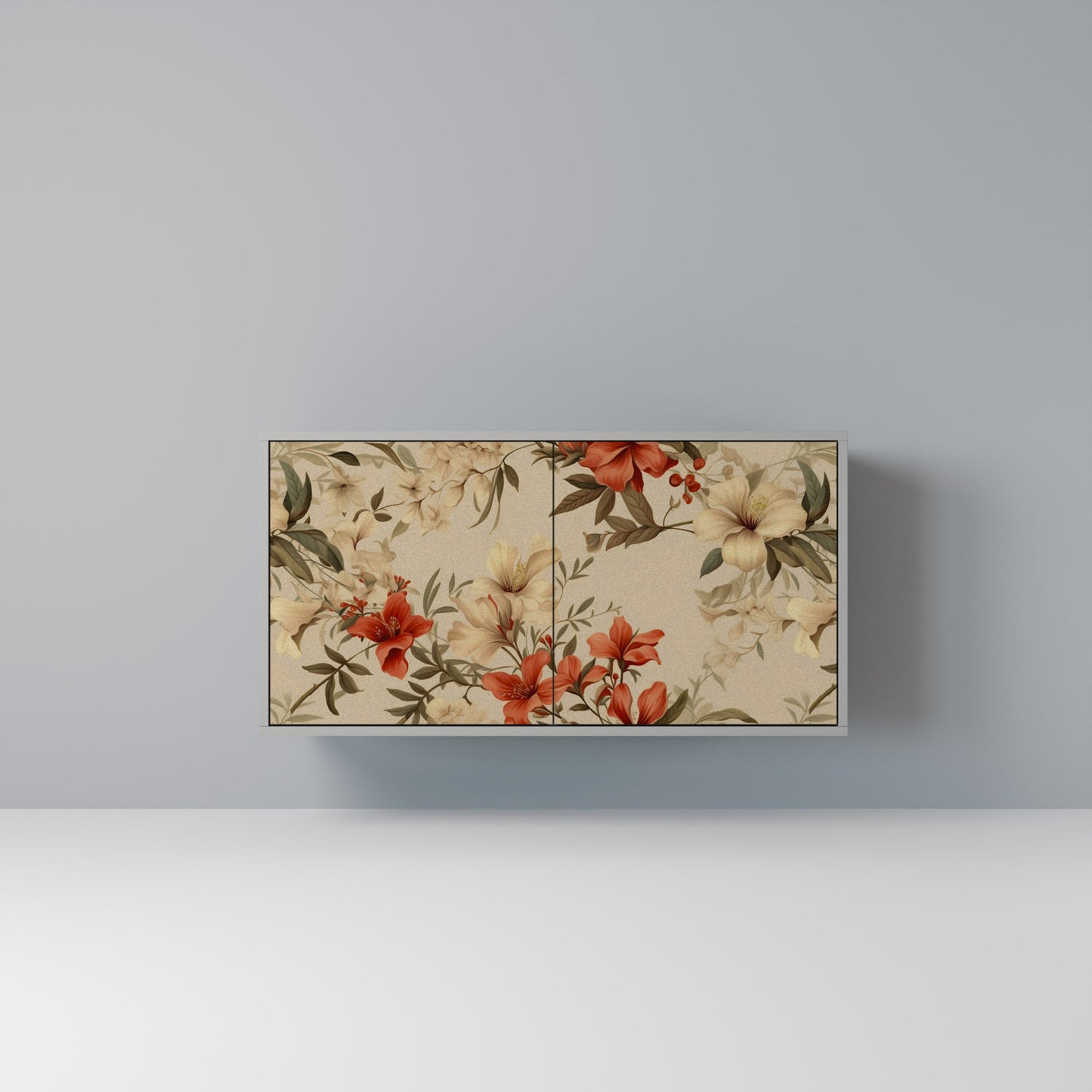 Credenza BLOOMING HARMONY a 2 ante in finitura grigia