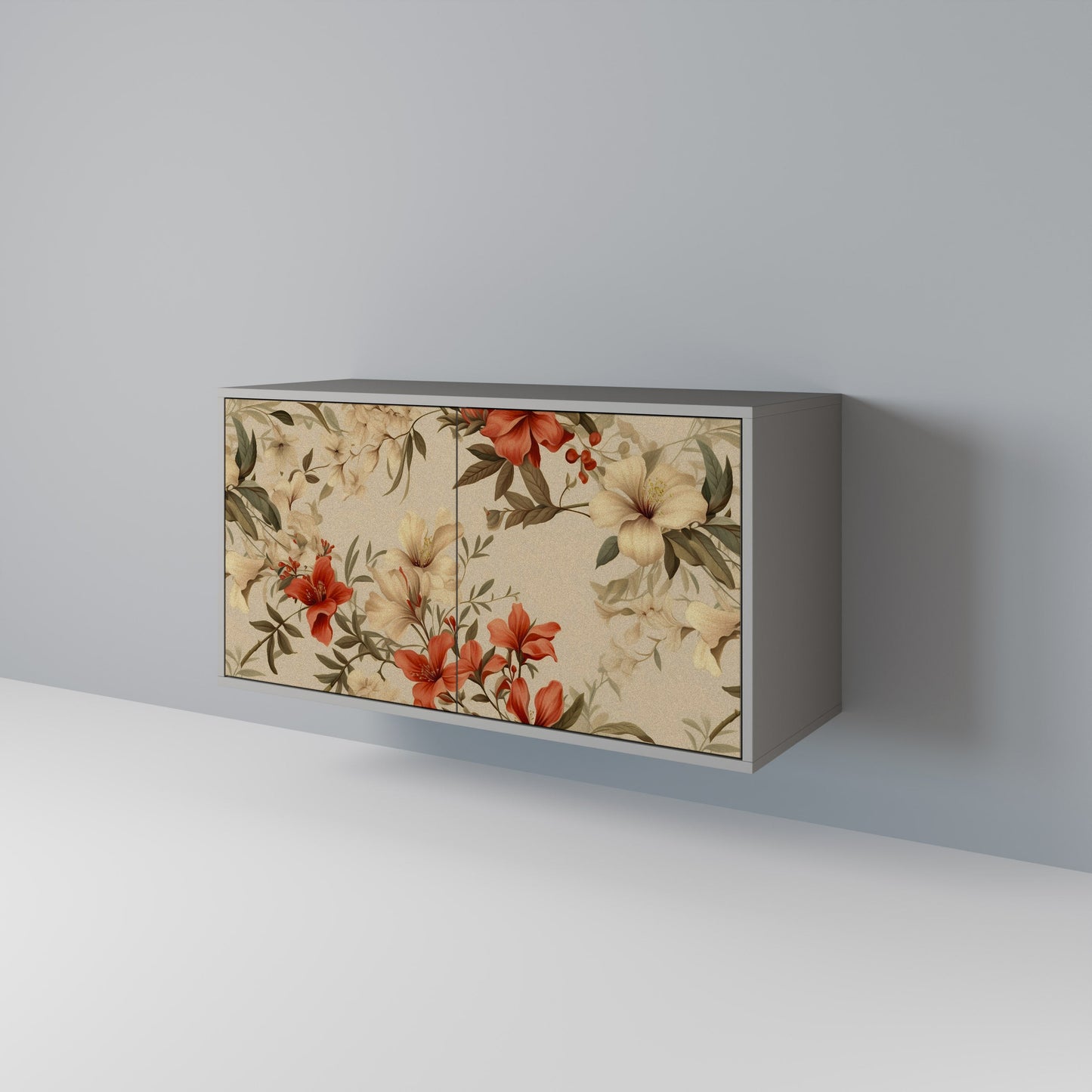 Credenza BLOOMING HARMONY a 2 ante in finitura grigia