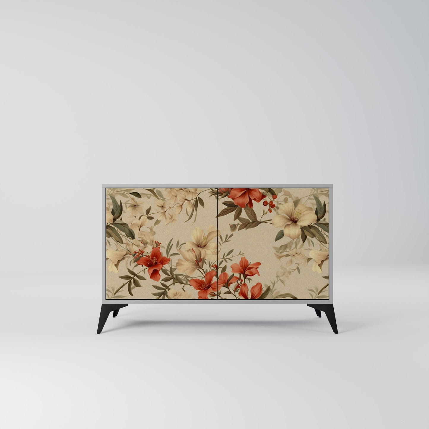 Credenza BLOOMING HARMONY a 2 ante in finitura grigia
