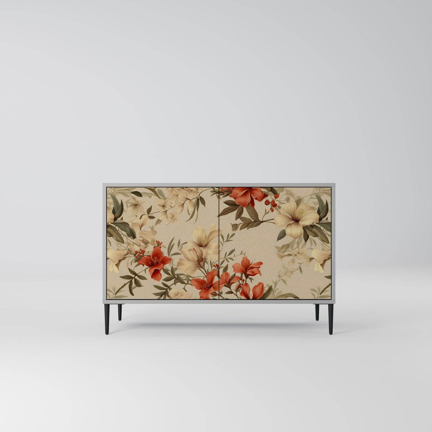 Credenza BLOOMING HARMONY a 2 ante in finitura grigia