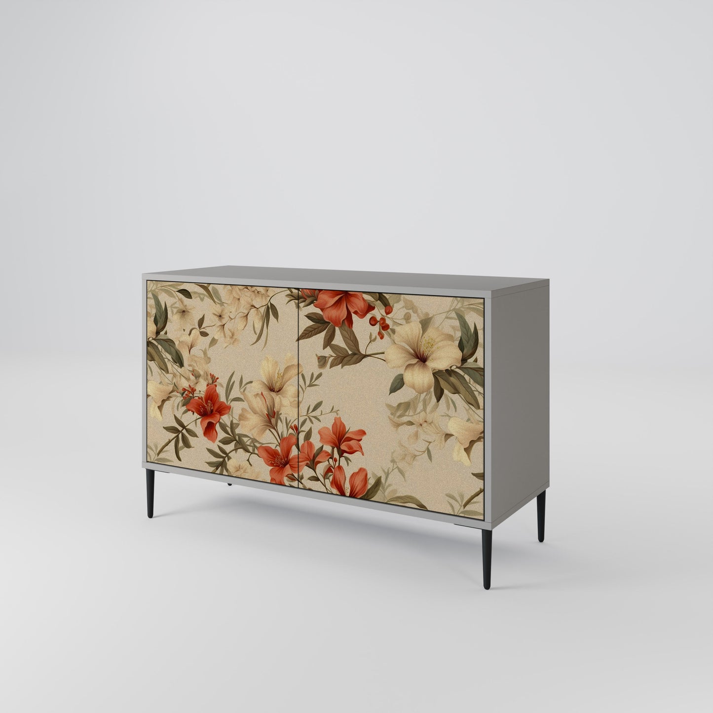 Credenza BLOOMING HARMONY a 2 ante in finitura grigia