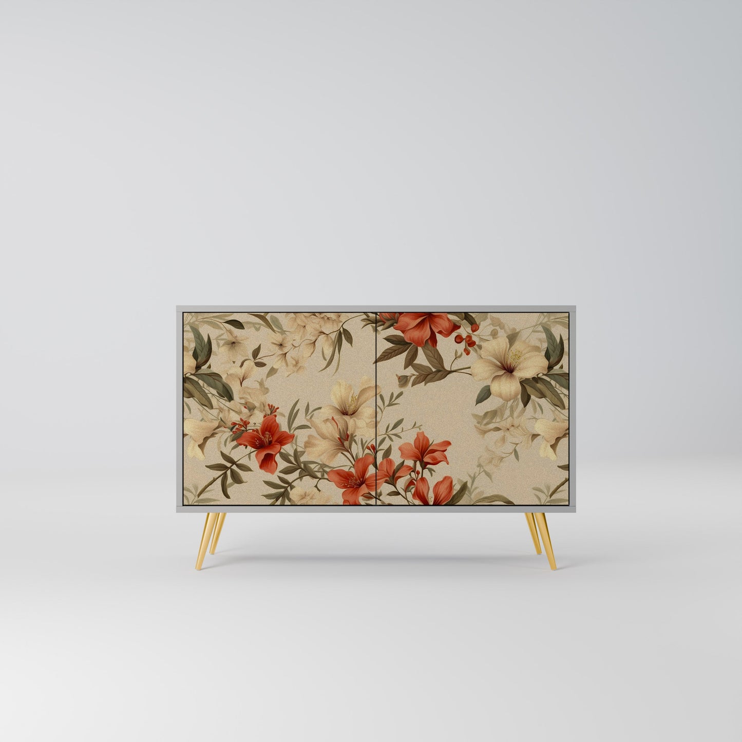 Credenza BLOOMING HARMONY a 2 ante in finitura grigia