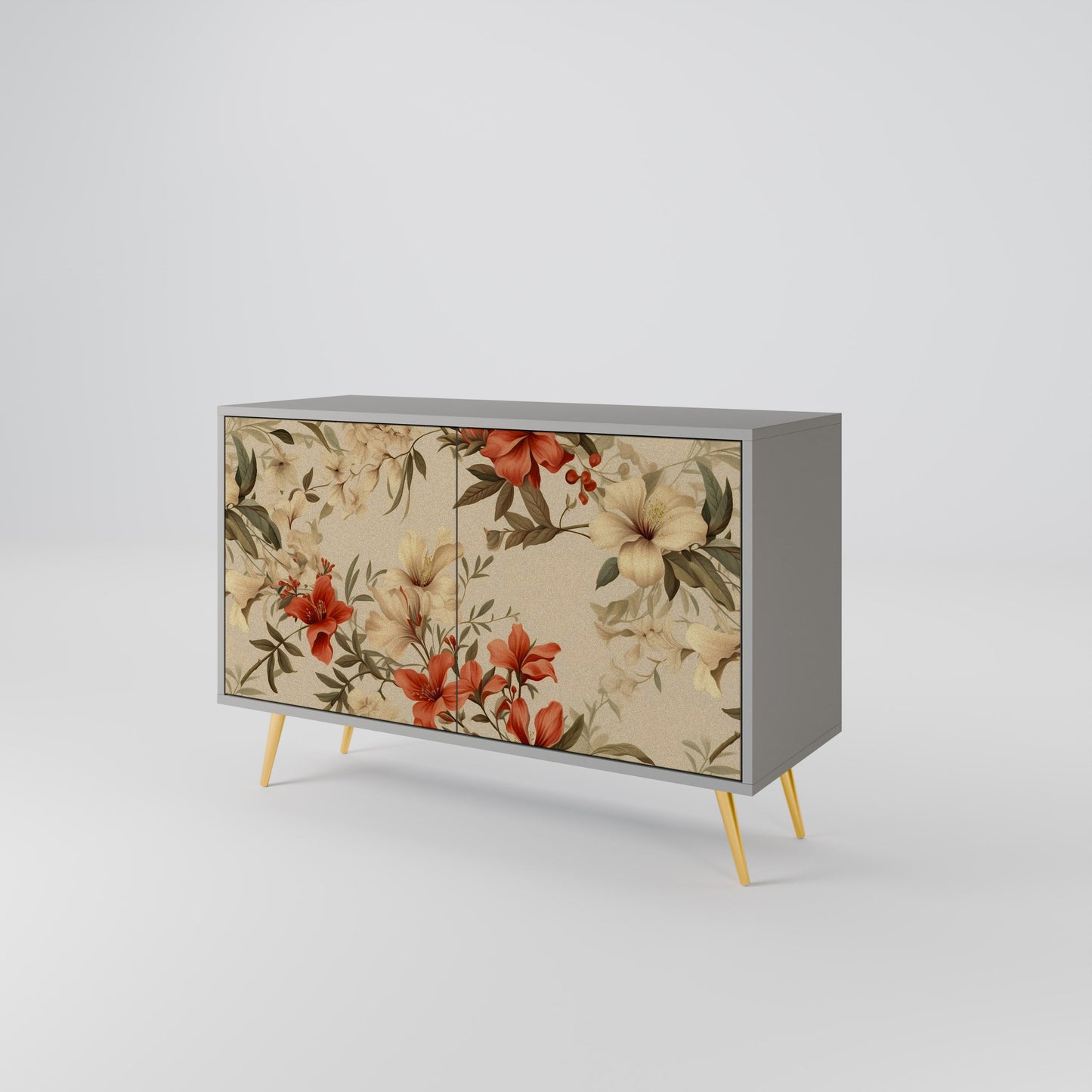 Credenza BLOOMING HARMONY a 2 ante in finitura grigia