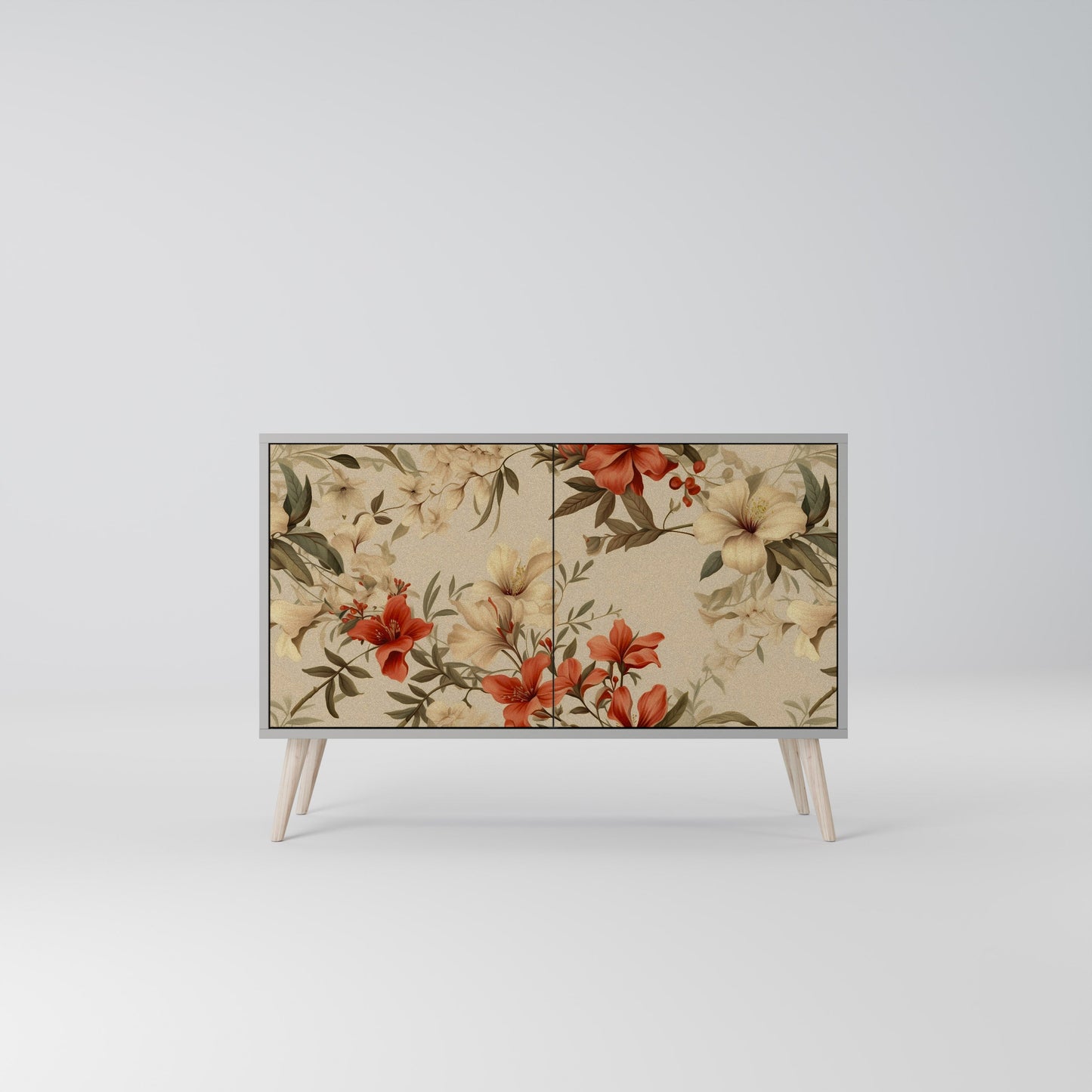 Credenza BLOOMING HARMONY a 2 ante in finitura grigia