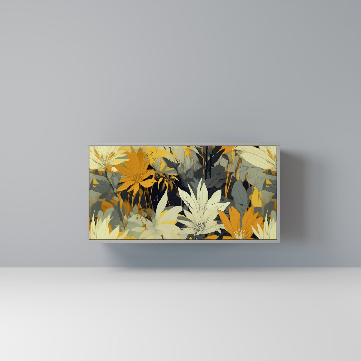 SUNKISSED LILY 2-Door Sideboard in Grey Finish