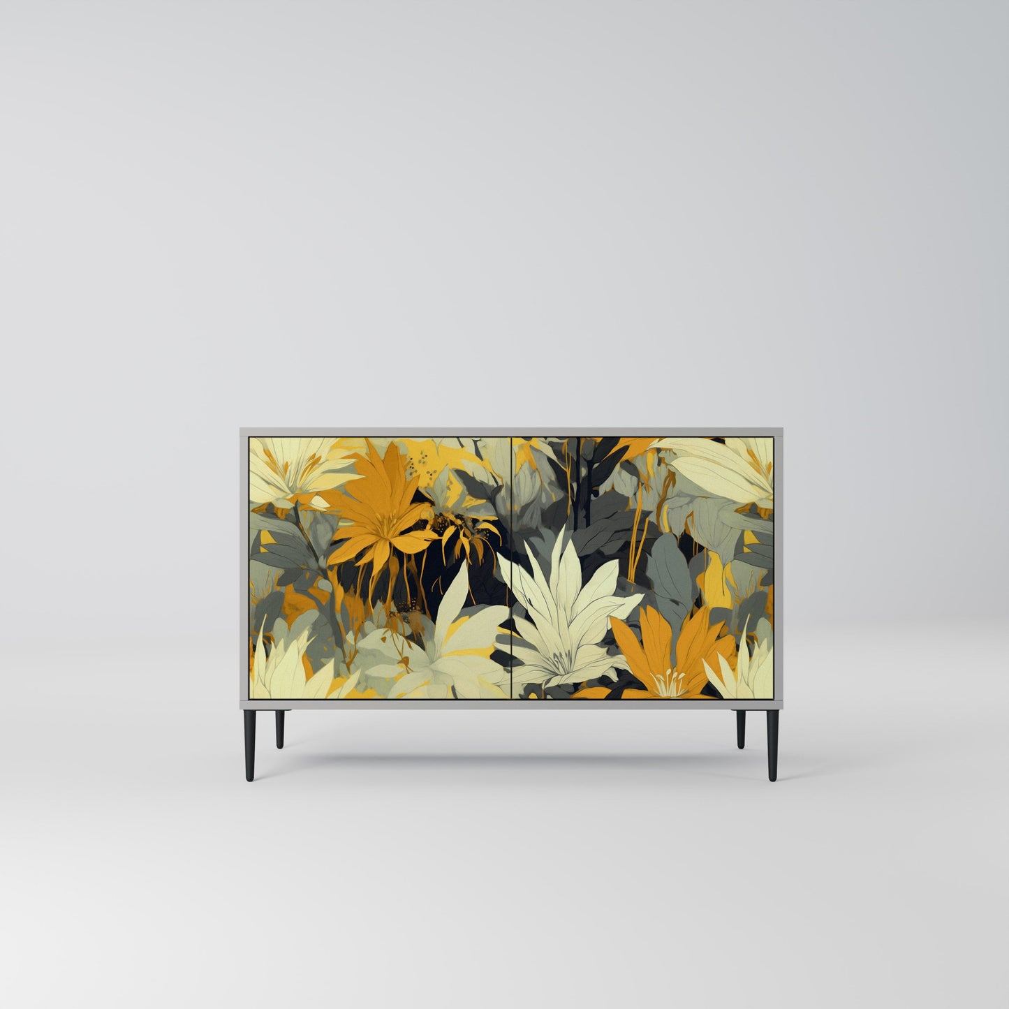 SUNKISSED LILY 2-Door Sideboard in Grey Finish