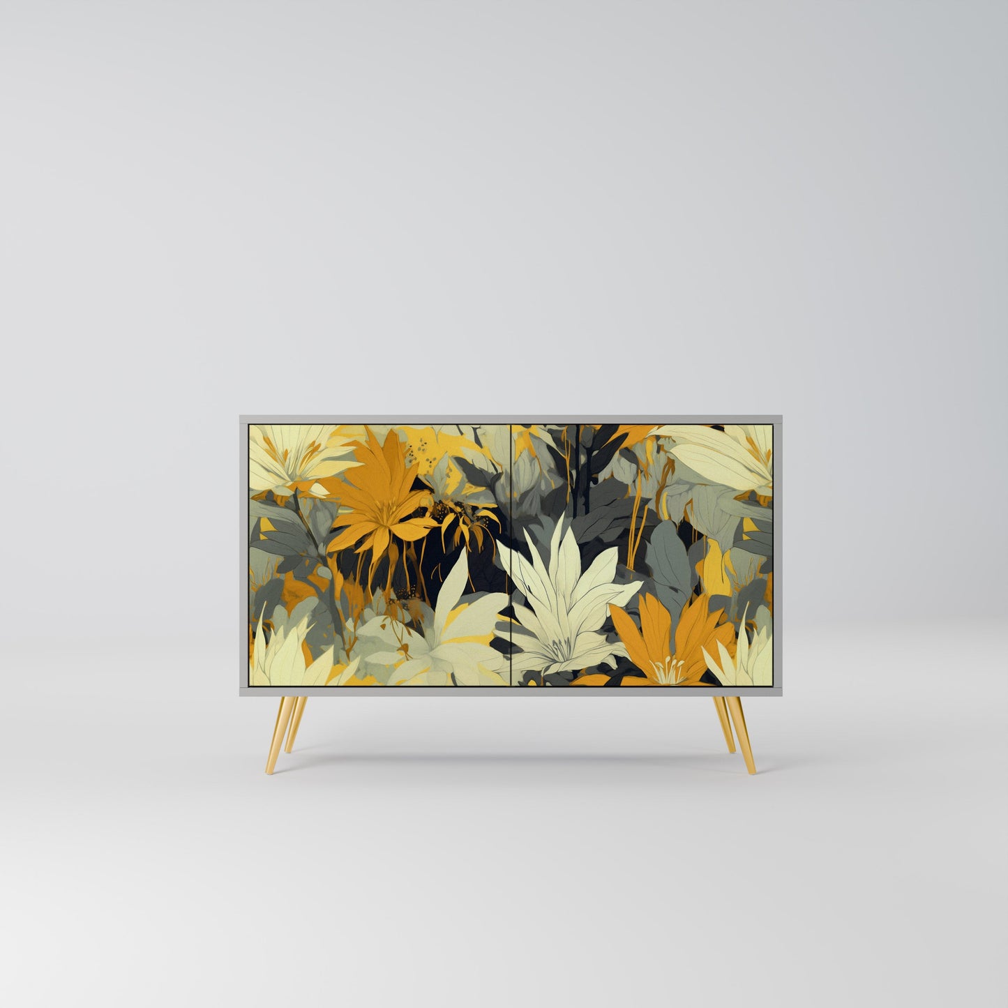 SUNKISSED LILY 2-Door Sideboard in Grey Finish