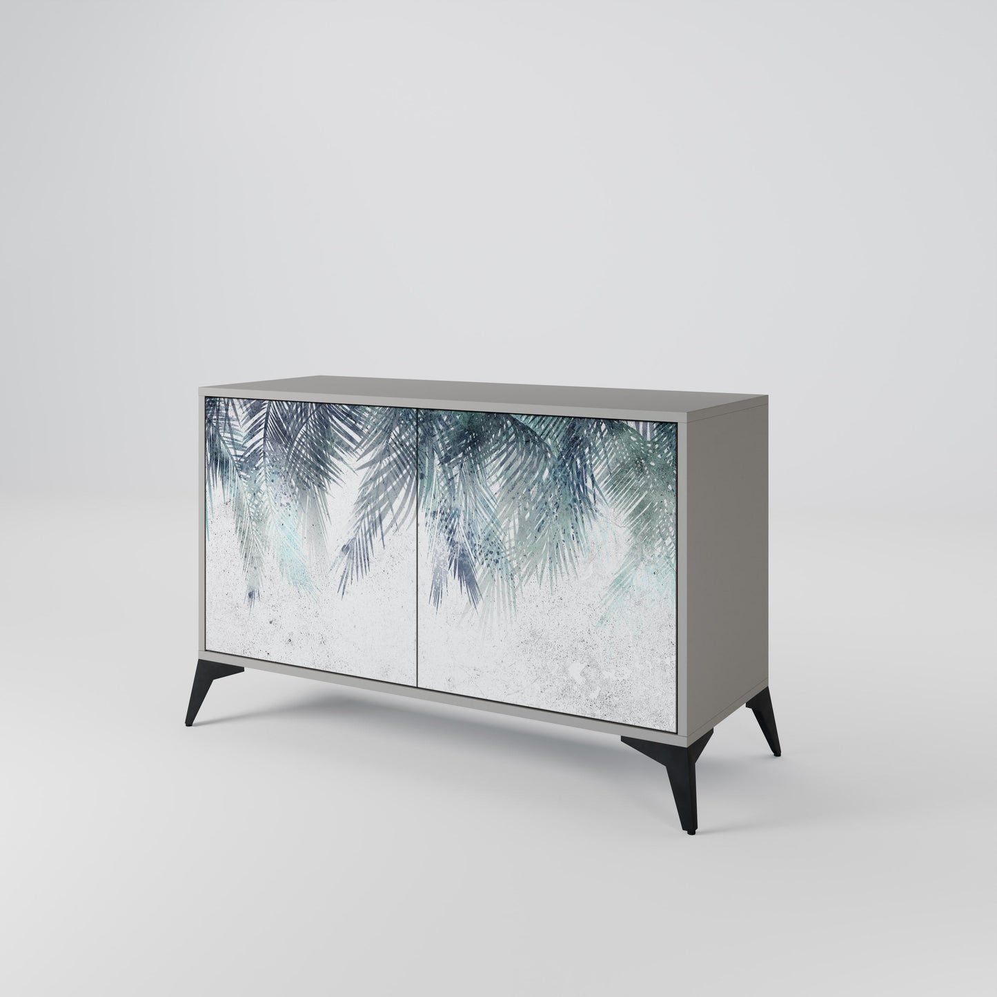 PALM VEIL 2-Door Sideboard in Grey Finish
