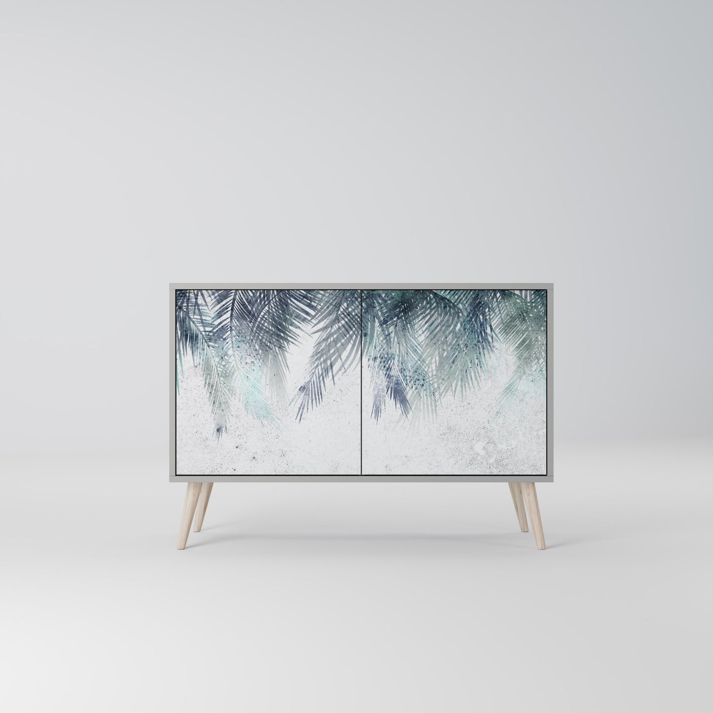 PALM VEIL 2-Door Sideboard in Grey Finish