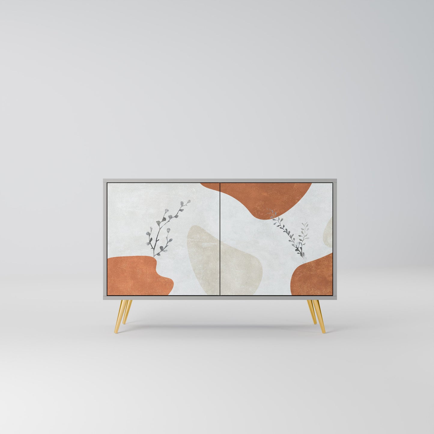 TRANQUIL TWIG 2-Door Sideboard in Grey Finish