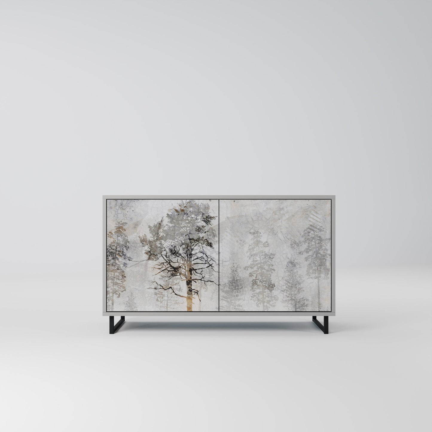 FADE IN THE TREES 2-Door Sideboard in Grey Finish