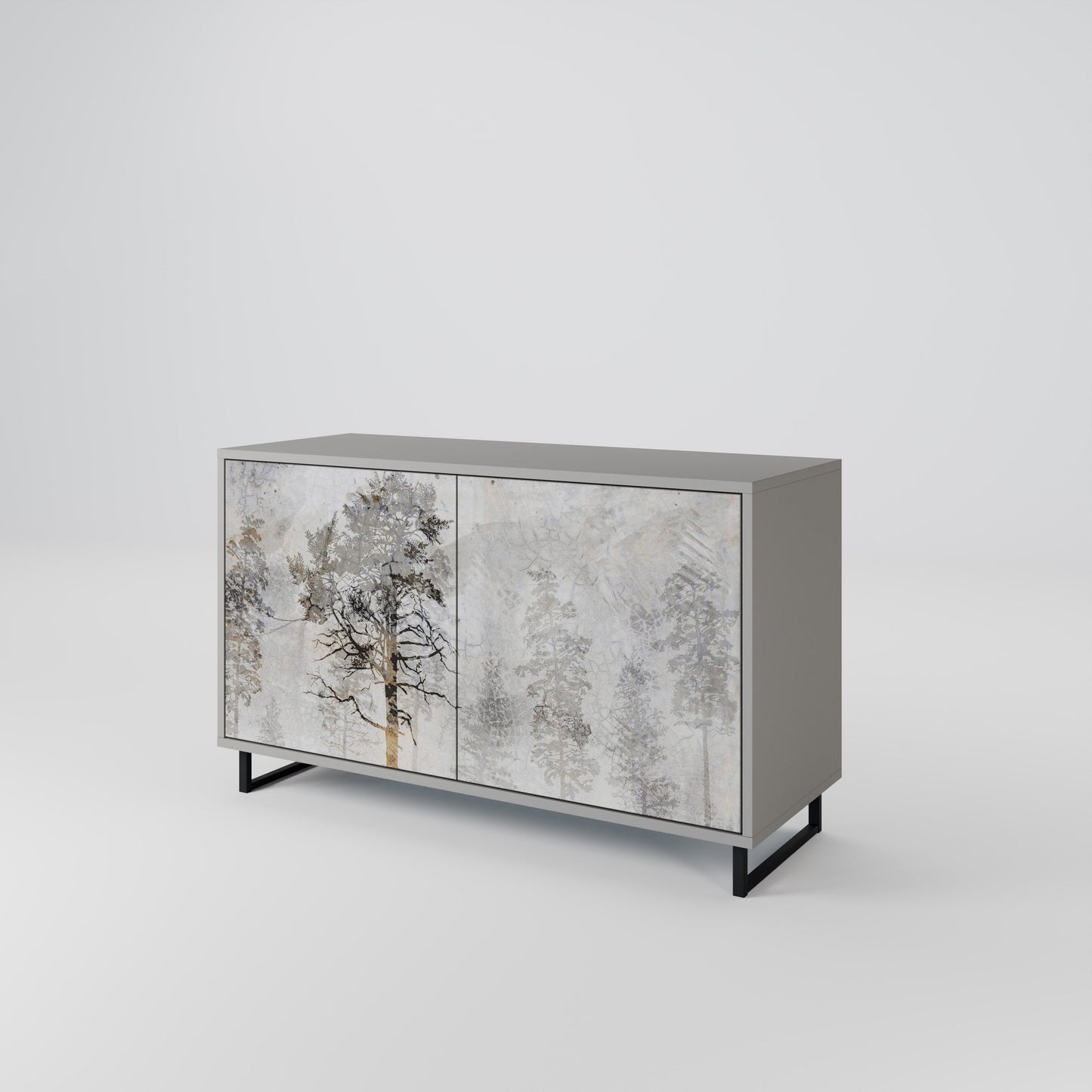 FADE IN THE TREES 2-Door Sideboard in Grey Finish