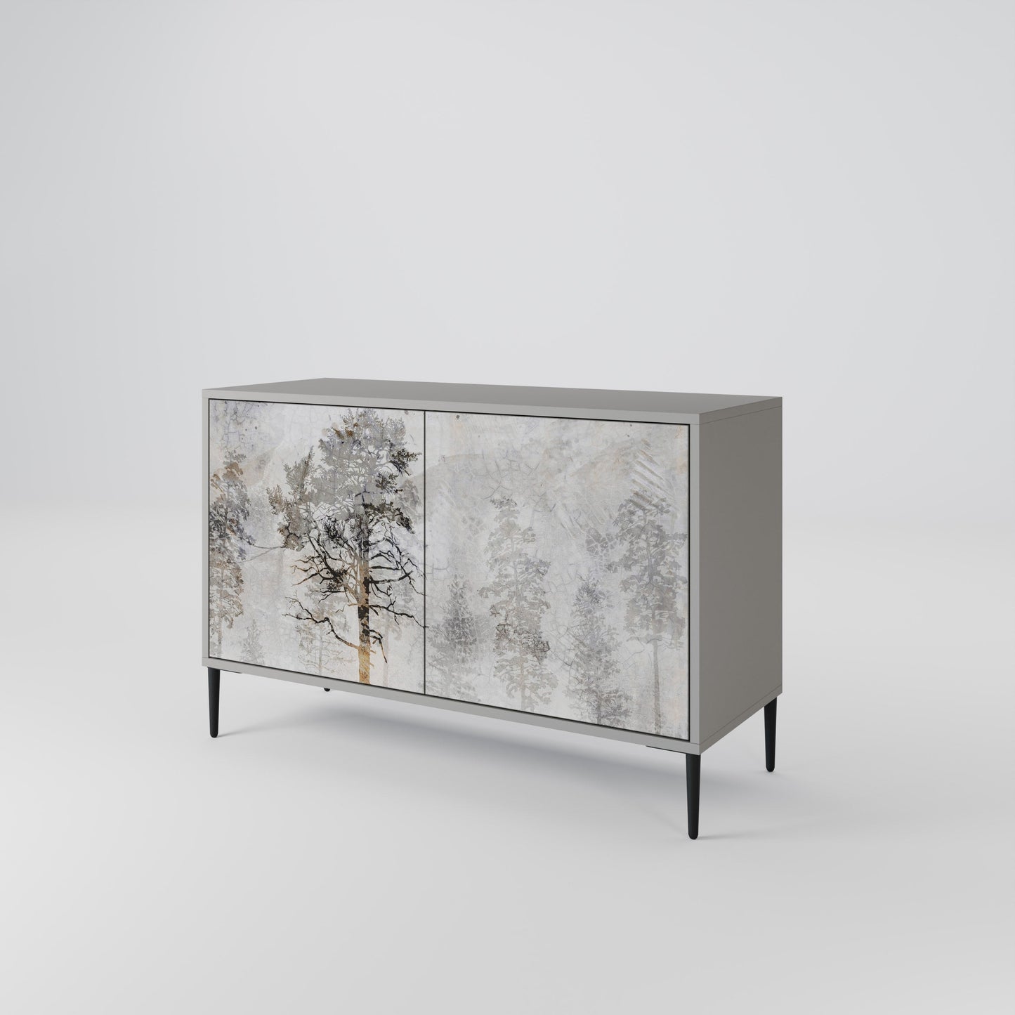 FADE IN THE TREES 2-Door Sideboard in Grey Finish
