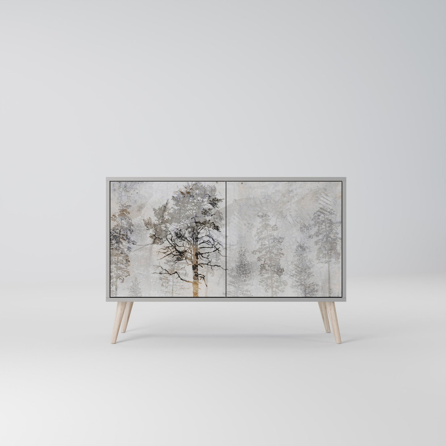 FADE IN THE TREES 2-Door Sideboard in Grey Finish