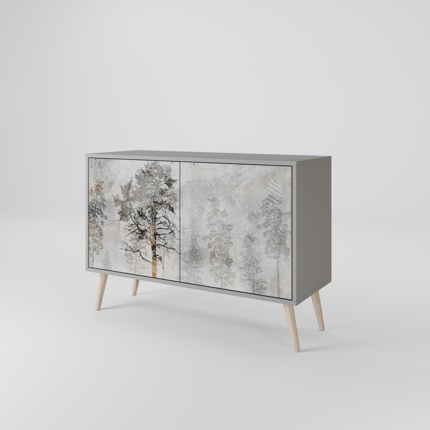 FADE IN THE TREES 2-Door Sideboard in Grey Finish