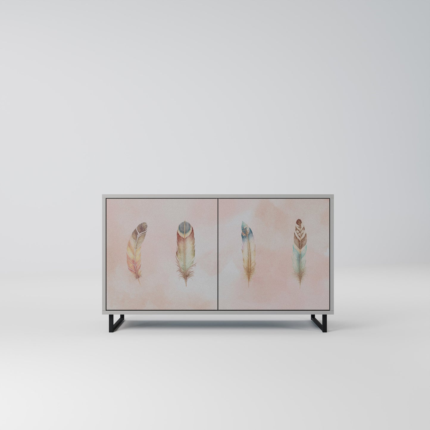 THE DELIQUESCE 2-Door Sideboard in Grey Finish