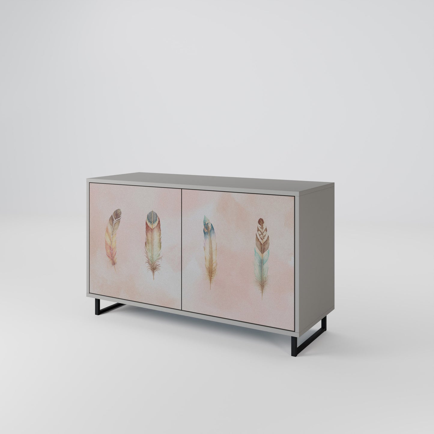 THE DELIQUESCE 2-Door Sideboard in Grey Finish