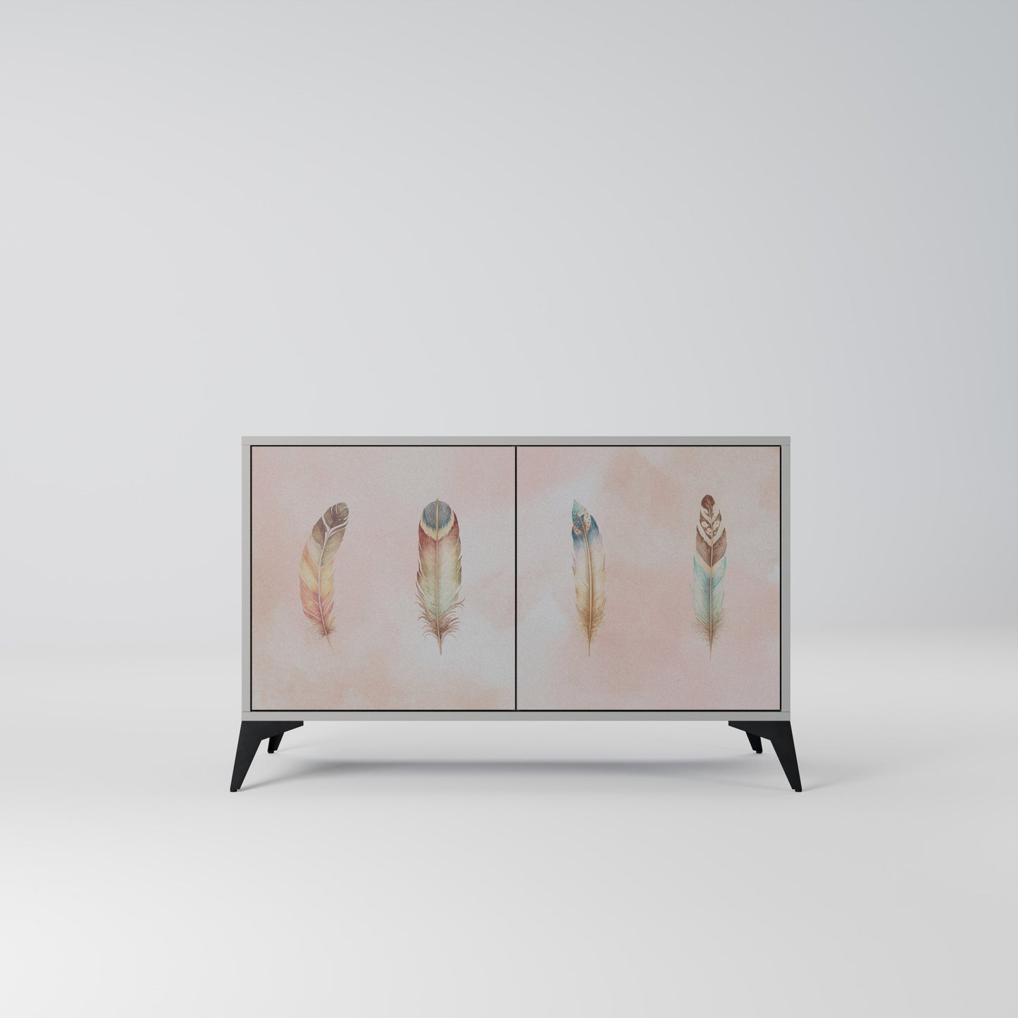 THE DELIQUESCE 2-Door Sideboard in Grey Finish