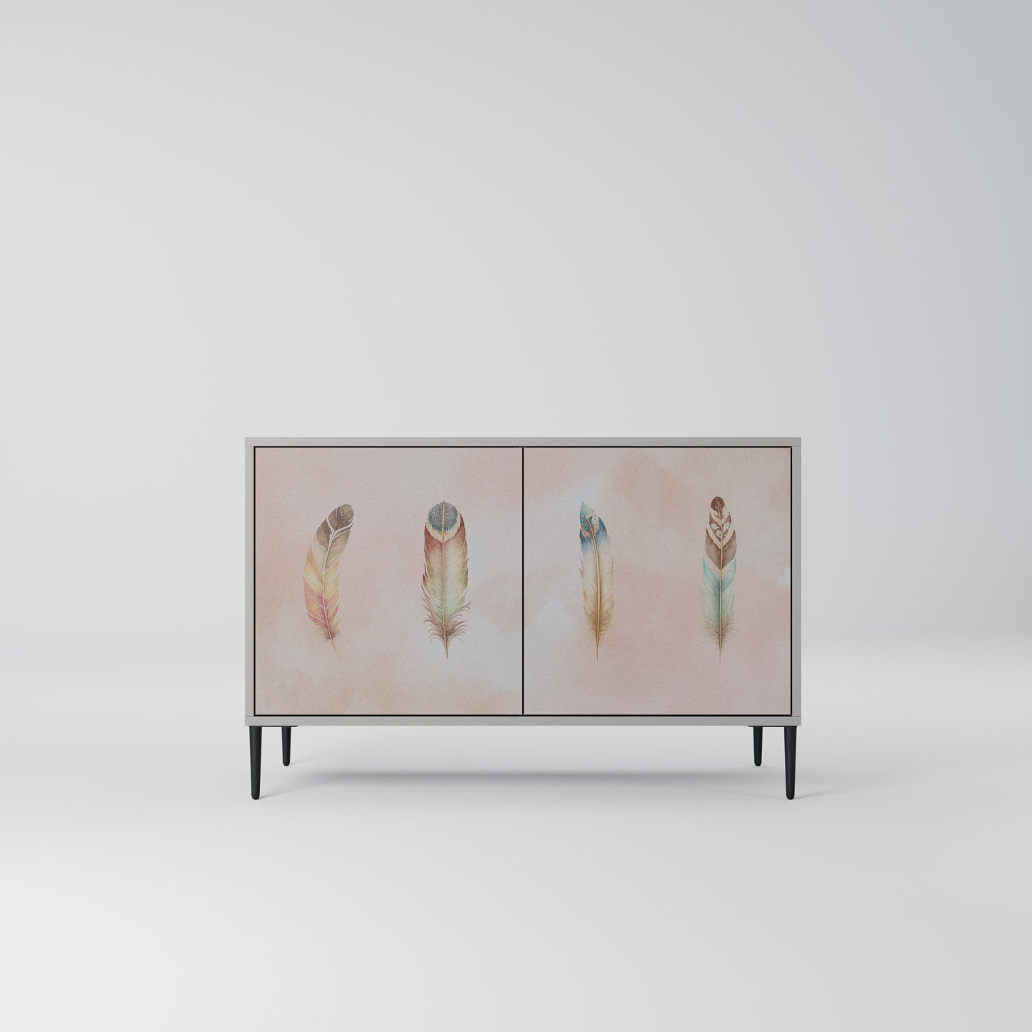 THE DELIQUESCE 2-Door Sideboard in Grey Finish