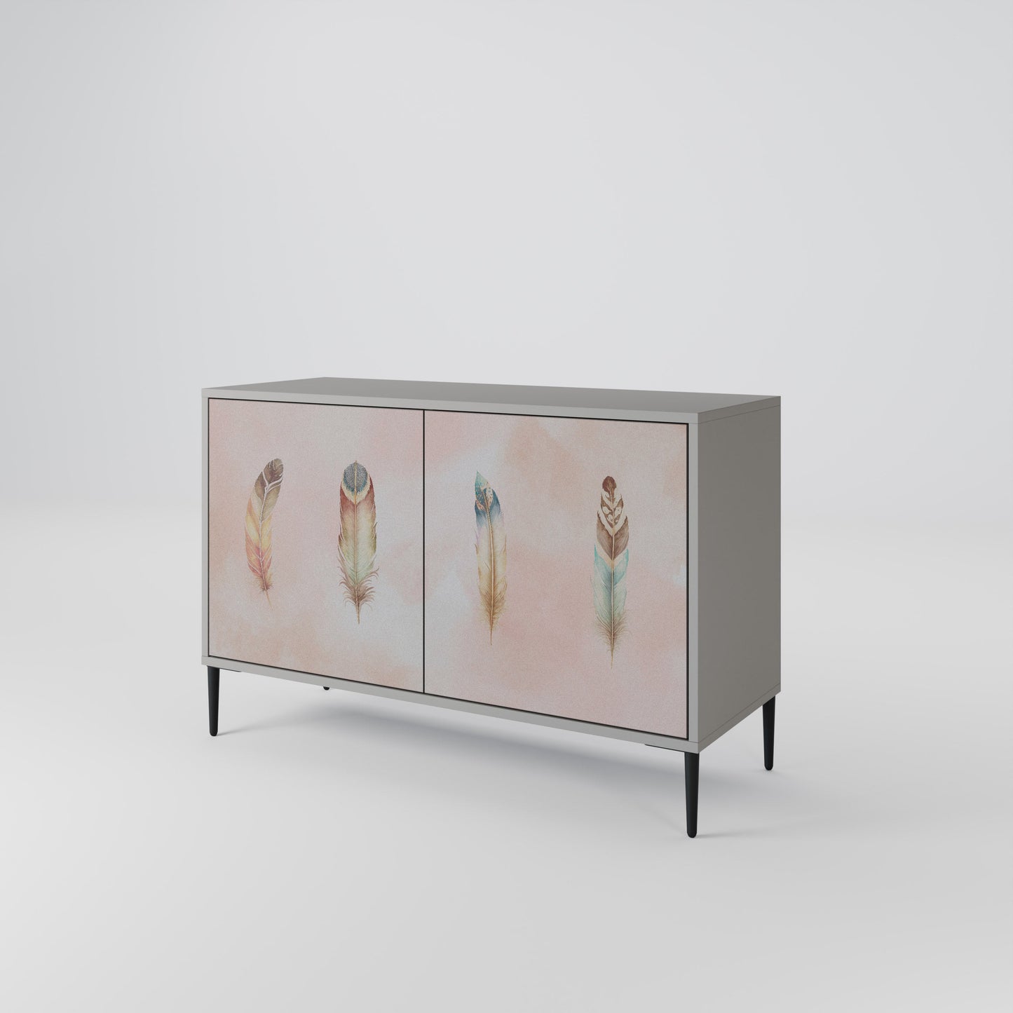 THE DELIQUESCE 2-Door Sideboard in Grey Finish