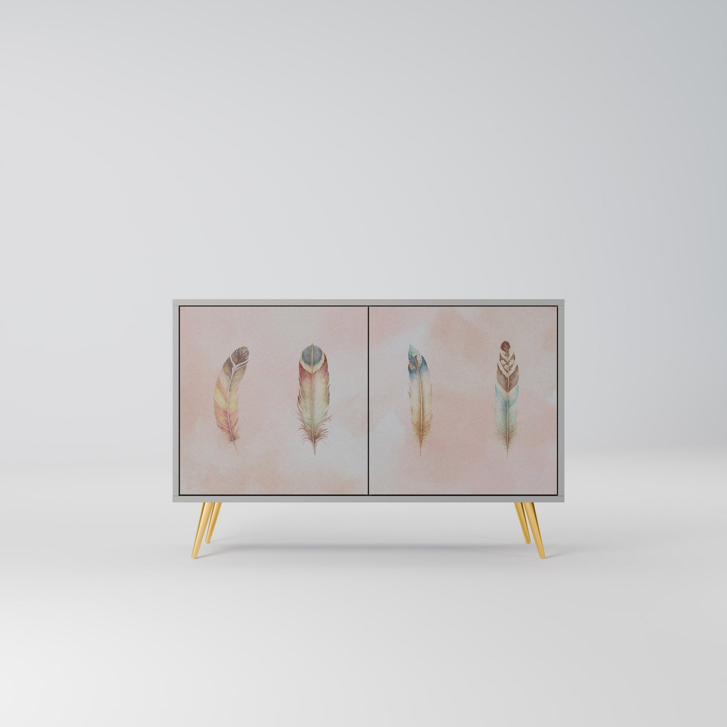 THE DELIQUESCE 2-Door Sideboard in Grey Finish