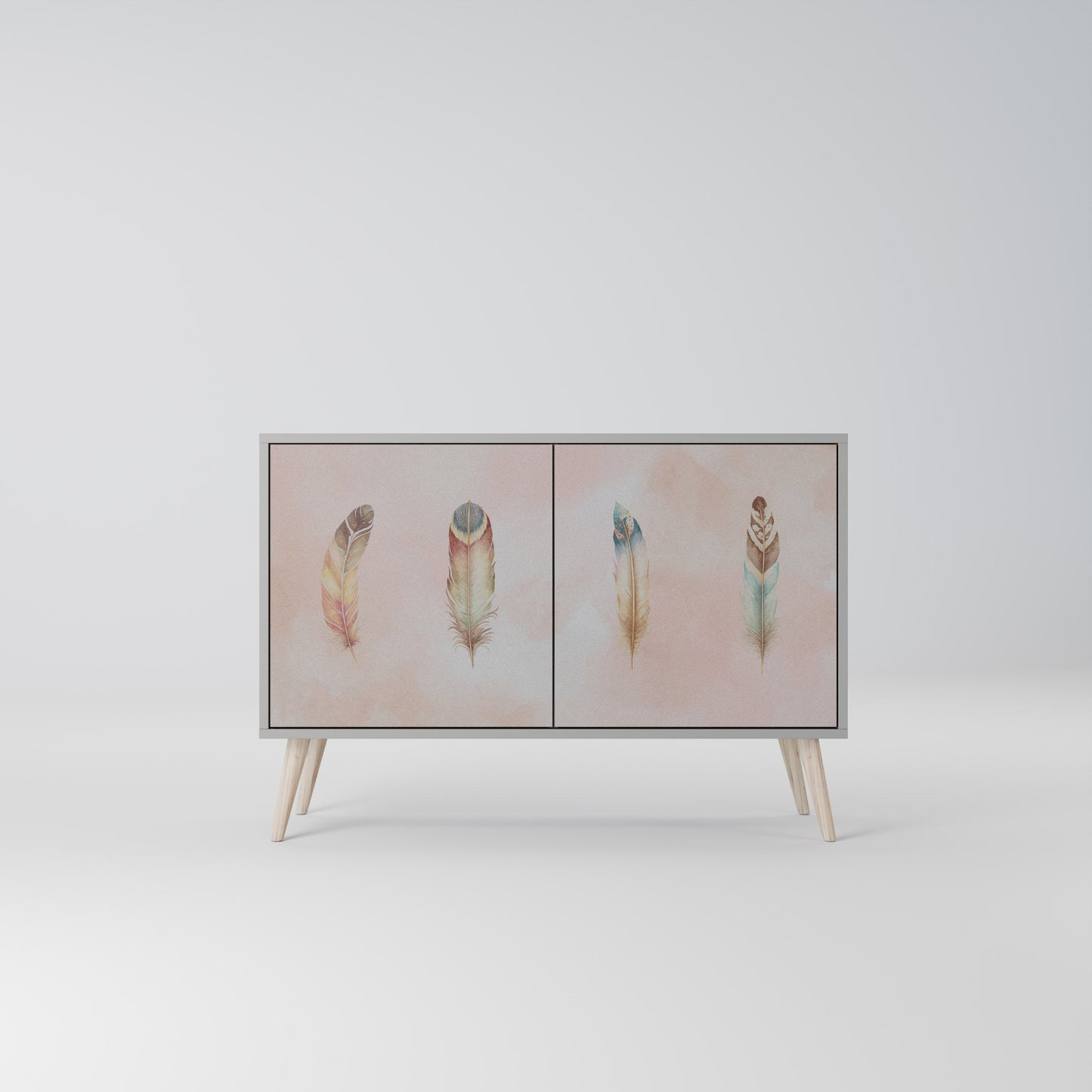 THE DELIQUESCE 2-Door Sideboard in Grey Finish