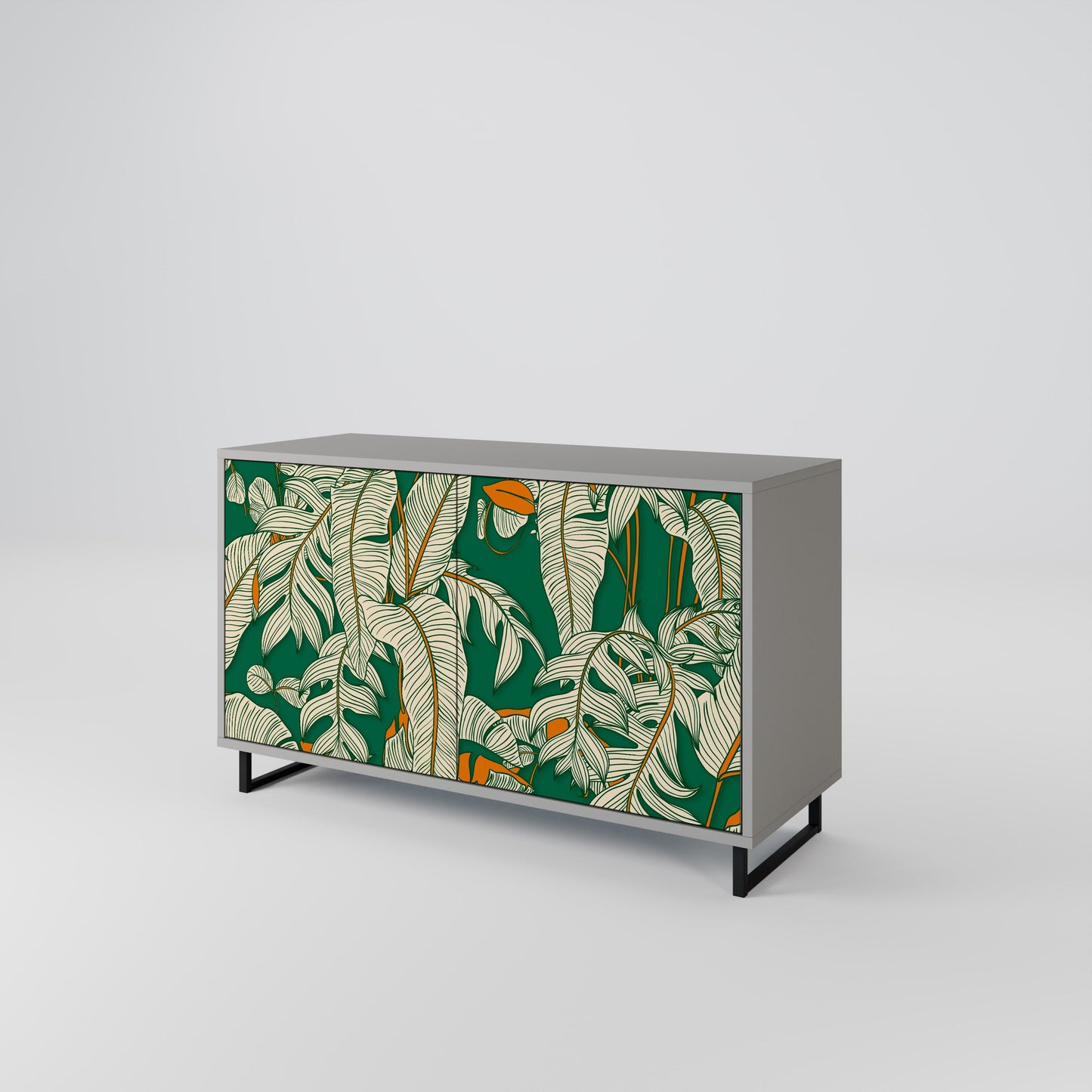 VERDANT PLEASURES 2-Door Sideboard in Grey Finish
