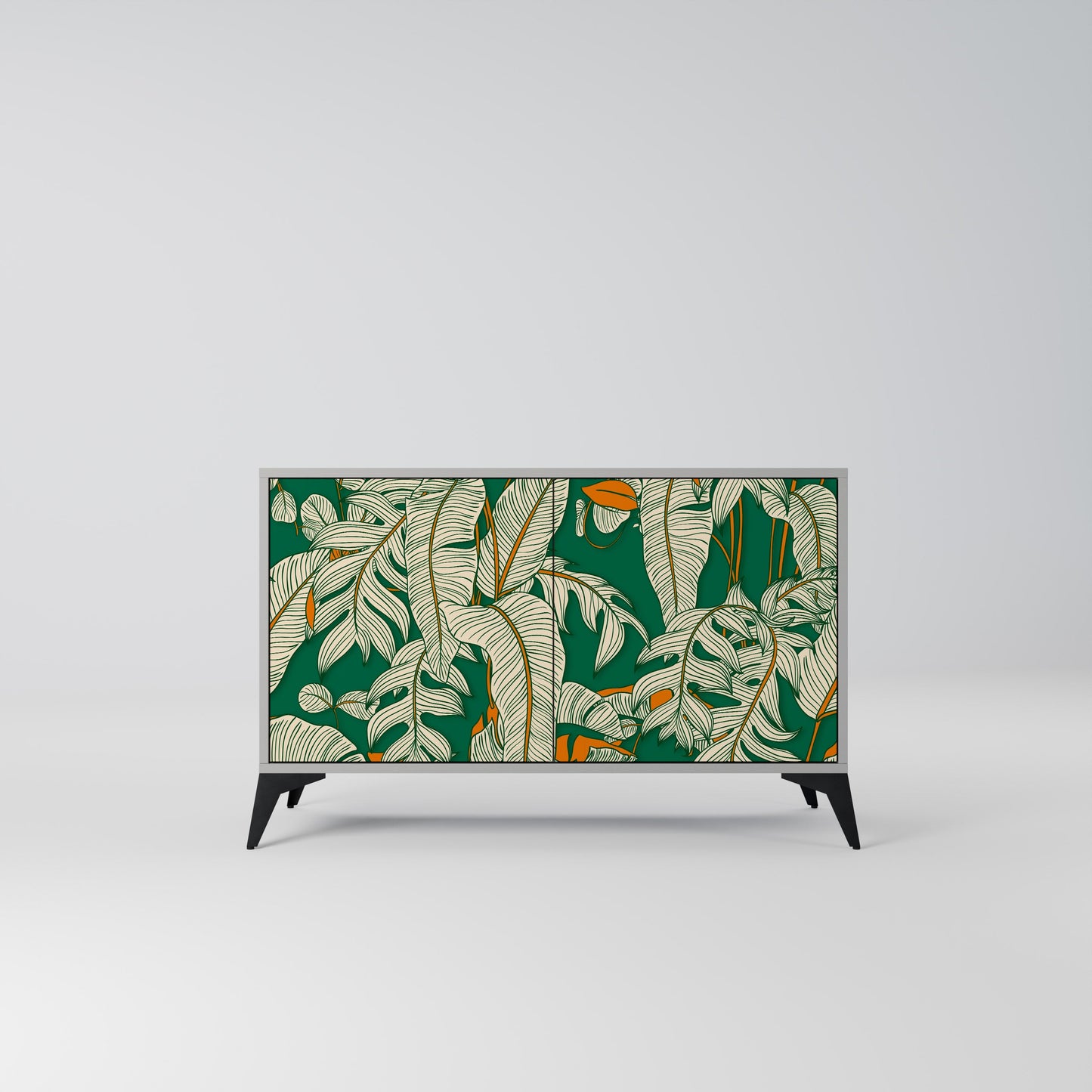 VERDANT PLEASURES 2-Door Sideboard in Grey Finish