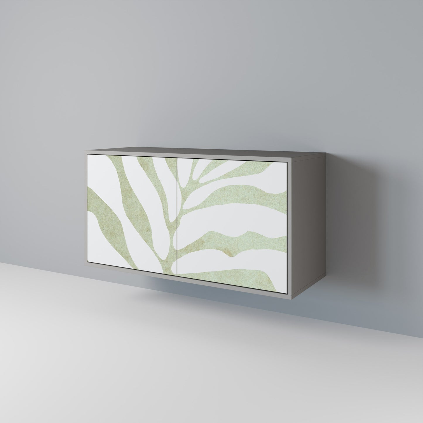 Credenza BOTANICAL SPARK a 2 ante in finitura grigia